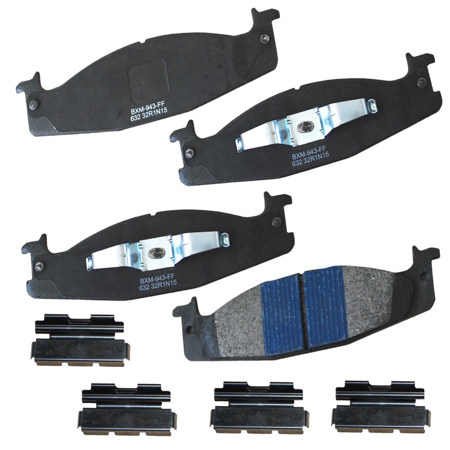 Bendix Premium Sbm632 Semi-Metallic Front Brake Pads For Ford Bronco 1996-1994, E-150 2003-2002, E-150 Econoline 2002-1994, E-15