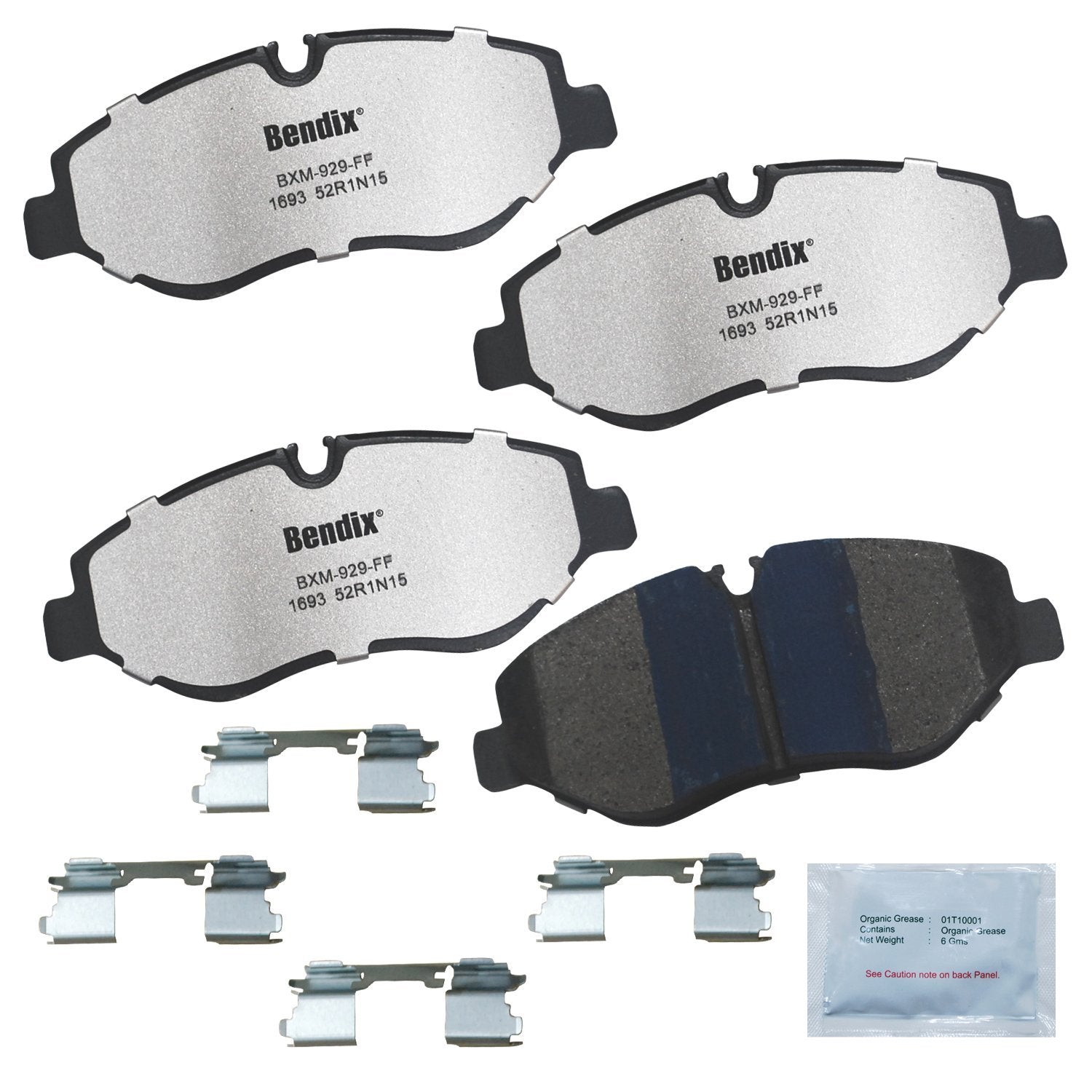 Bendix Fleet Metlok Mkd1693Fm Semi-Metallic Front Brake Pads For Select Models Dodge Sprinter 2500, Freightliner Mercedes-Benz M