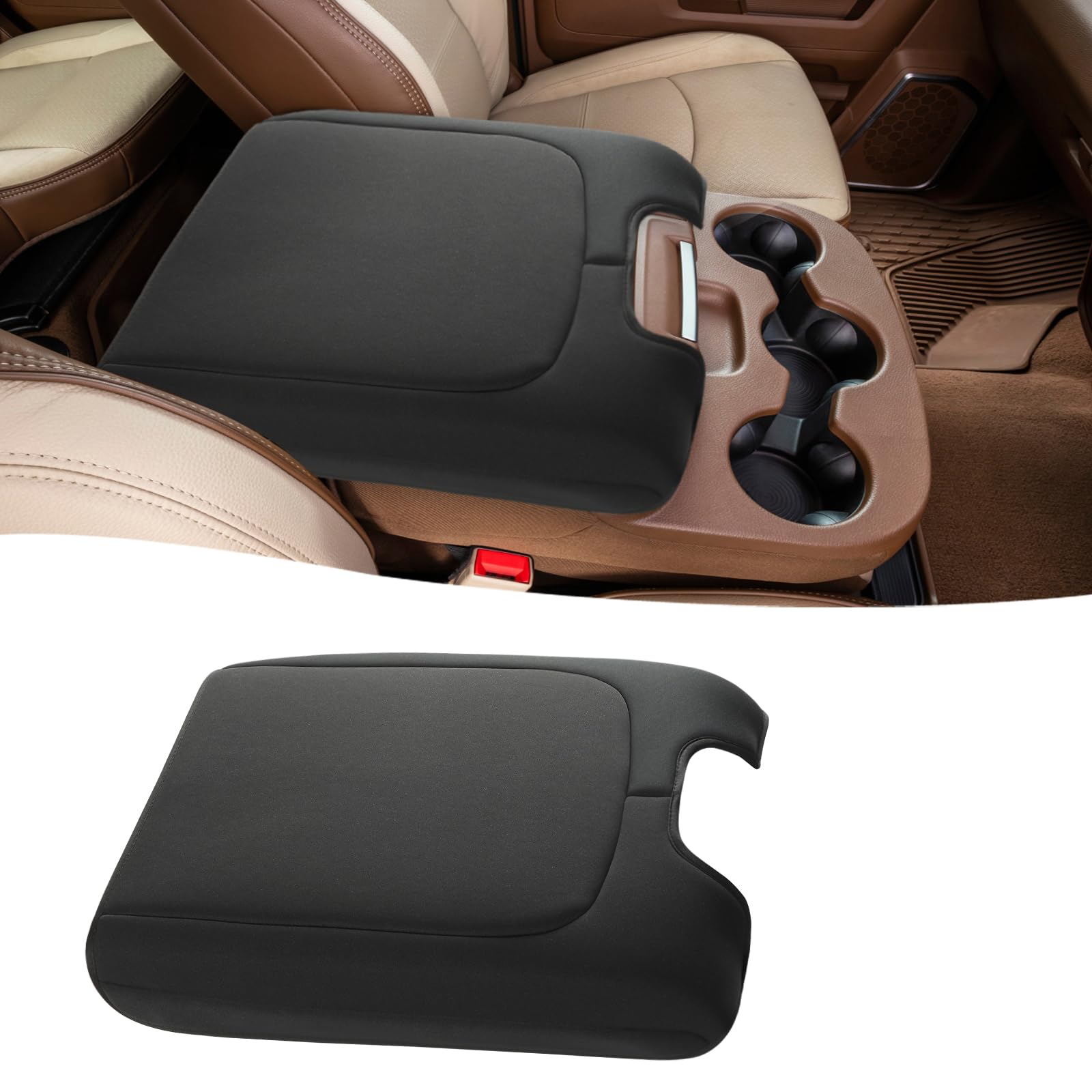 Giant Panda Custom Fit Console Cover For 2013-2018 Ram 1500 & 2013-2024 Ram 2500/3500/1500 Classic Model Jump Seat Console - Neo