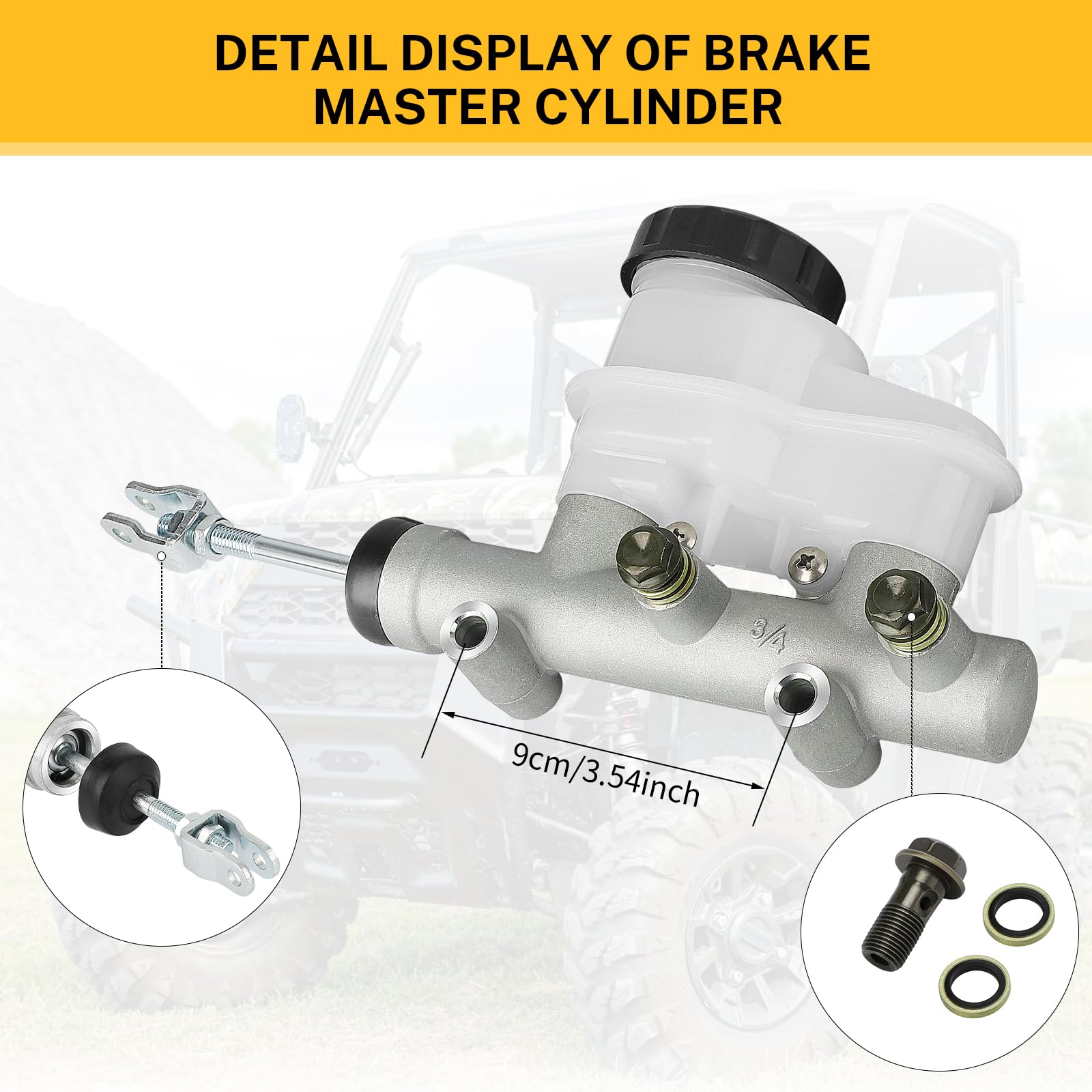 M MATI Brake Tandem Master Cylinder for Polaris Ranger 400 500 570 800 900 1000 RZR 570 800 900 1000 ACE 325 570 900 General 100