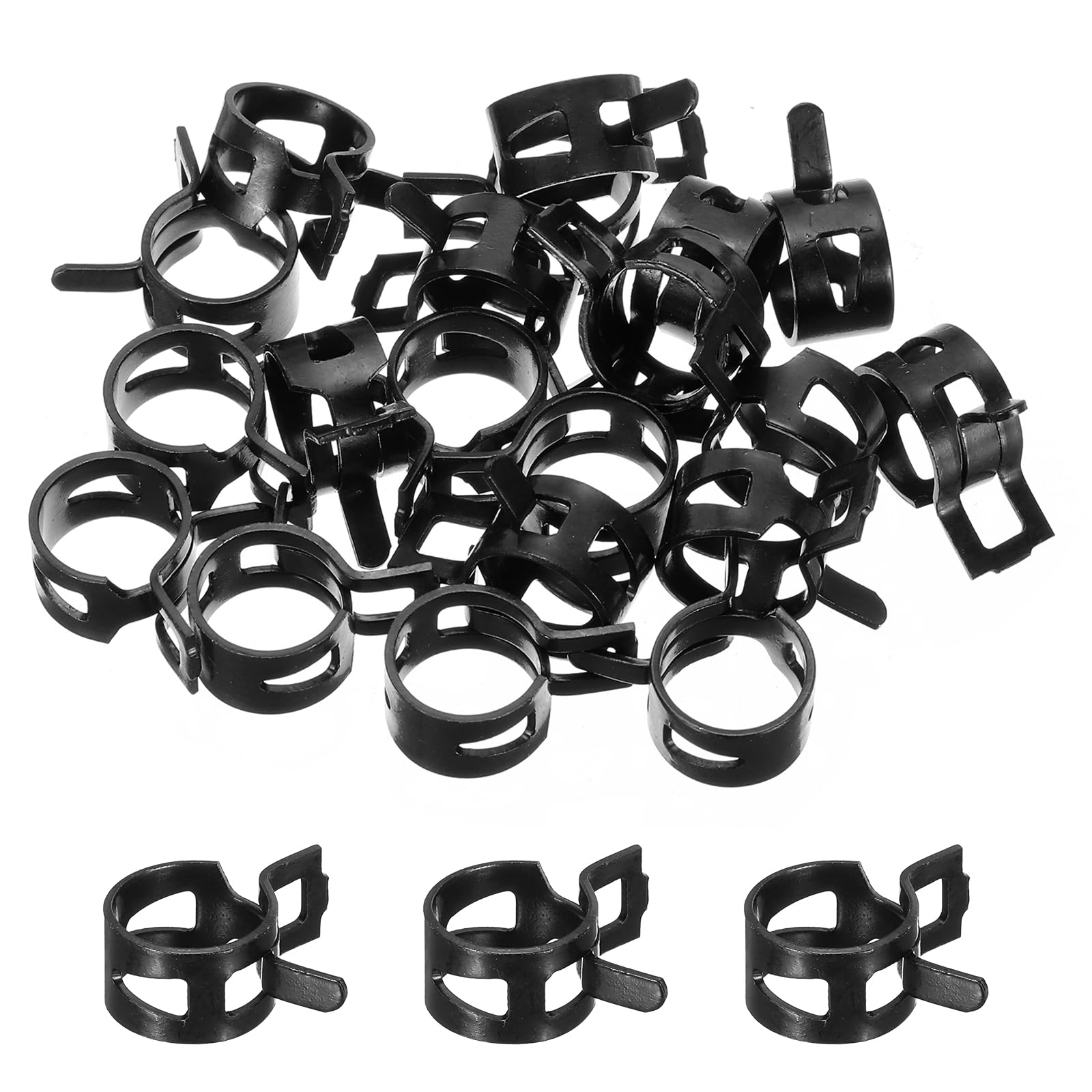MECCANIXITY 20 Pcs Fuel Line Clamps Spring Band Hose Clamps, 14mm Silicone Air Tube Vacuum Hose Water Pipe Low Pressure Clamps A