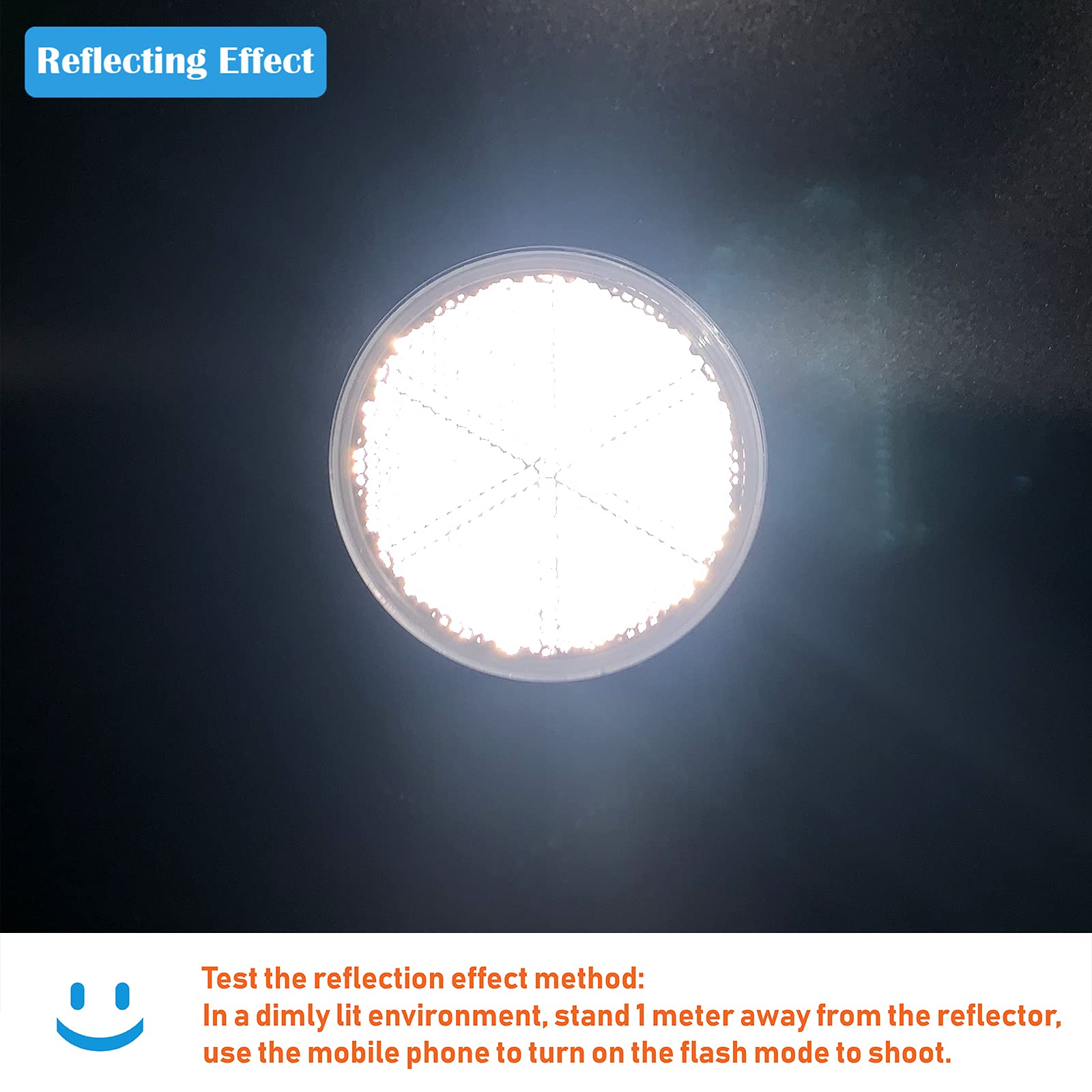 Welnent Emark/Ccc 2Pcs Round Reflector Screw On Trailer Driveway Mailbox (White, F3.14)'