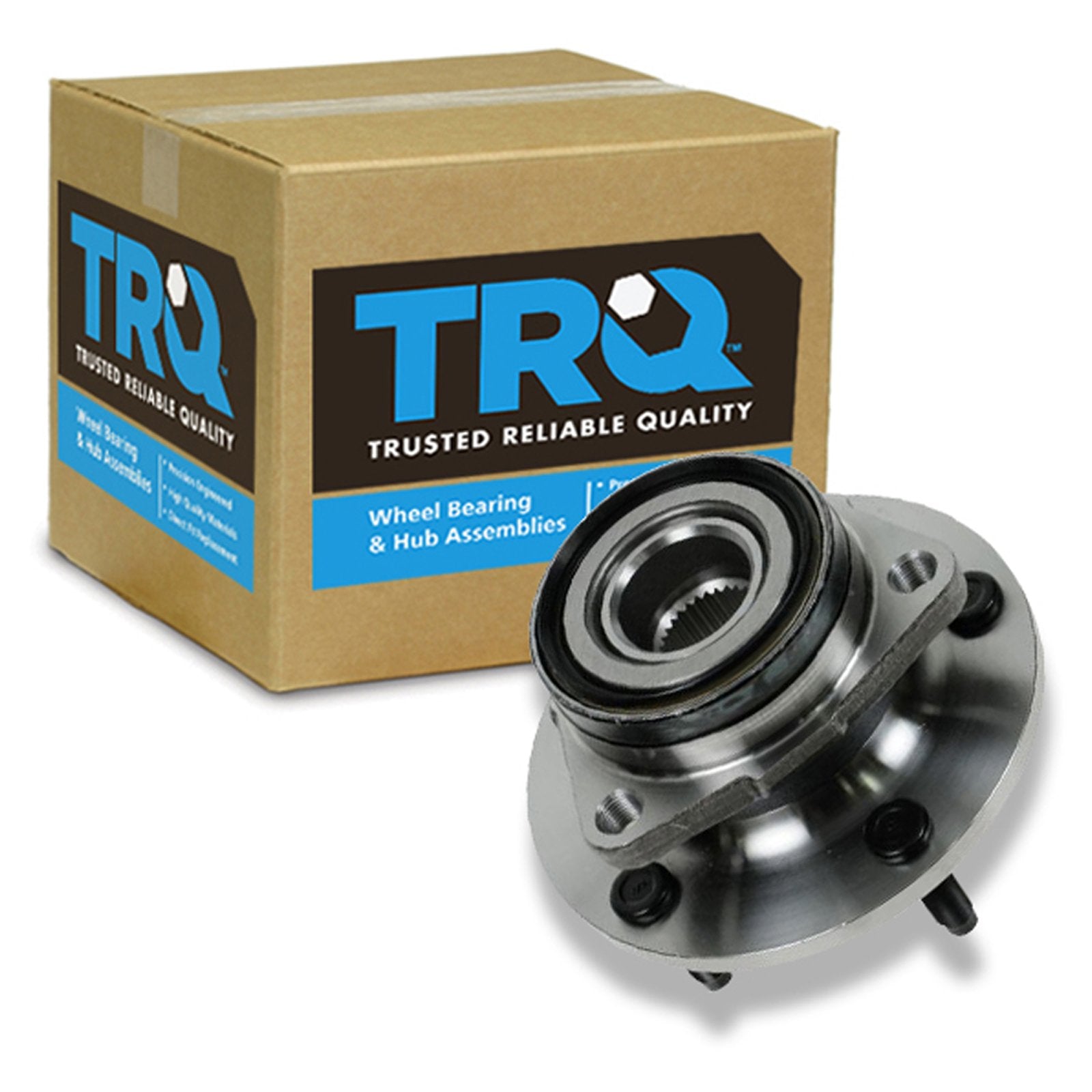 Trq Front Wheel Bearing & Hub Assembly 4Wd With Abs Sensor Compatible With 1994-1999 Dodge Ram 1500