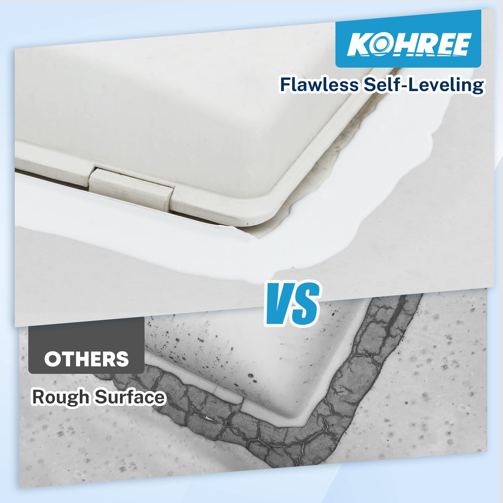 Kohree RV Roof Sealant 1 Pack, Self-Leveling Lap Sealant White, RV Caulking Exterior for RV Roofs, Maintenance, Repair