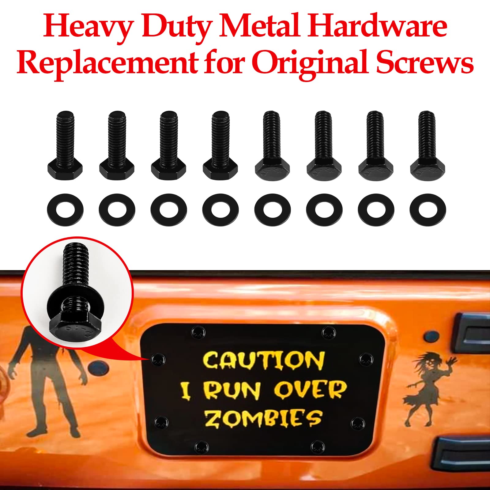 Buling Aluminum Wrangler Spare Tire Carrier Filler Plate Tailgate Plug Vent Plate Cover With Tailgate Durable Rubber Plugs Set A