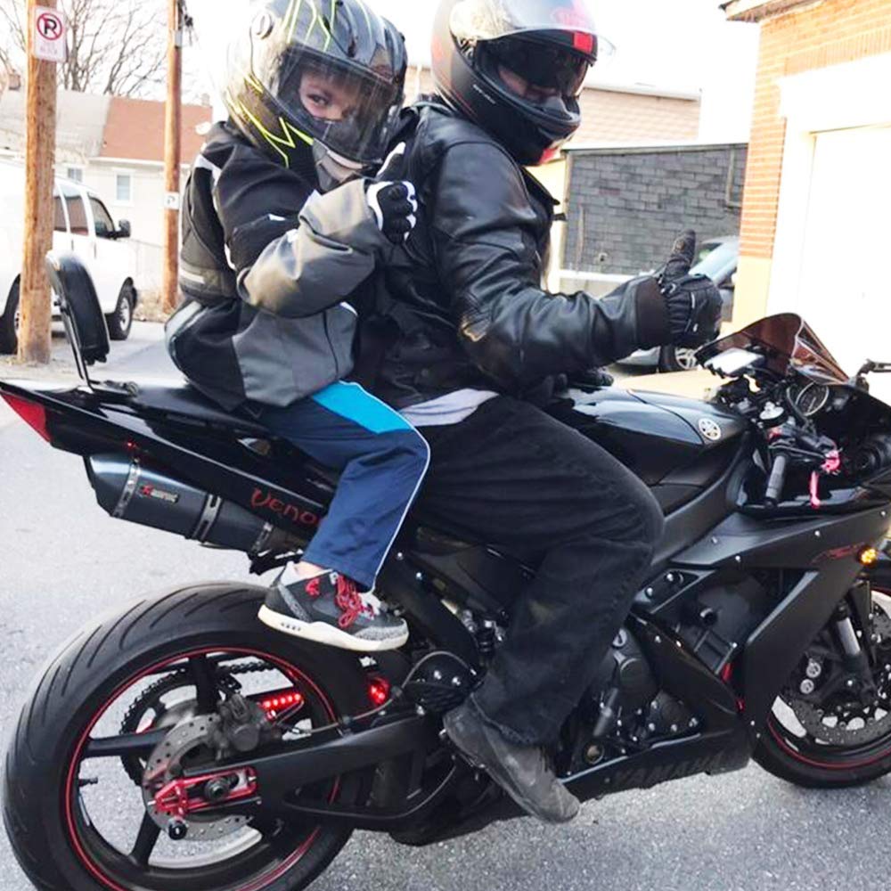Jolik Child Motorcycle Harness, Adjustable with Two Handles, Breathable Polyester, 1 Count, Black, Model BD0BB80100