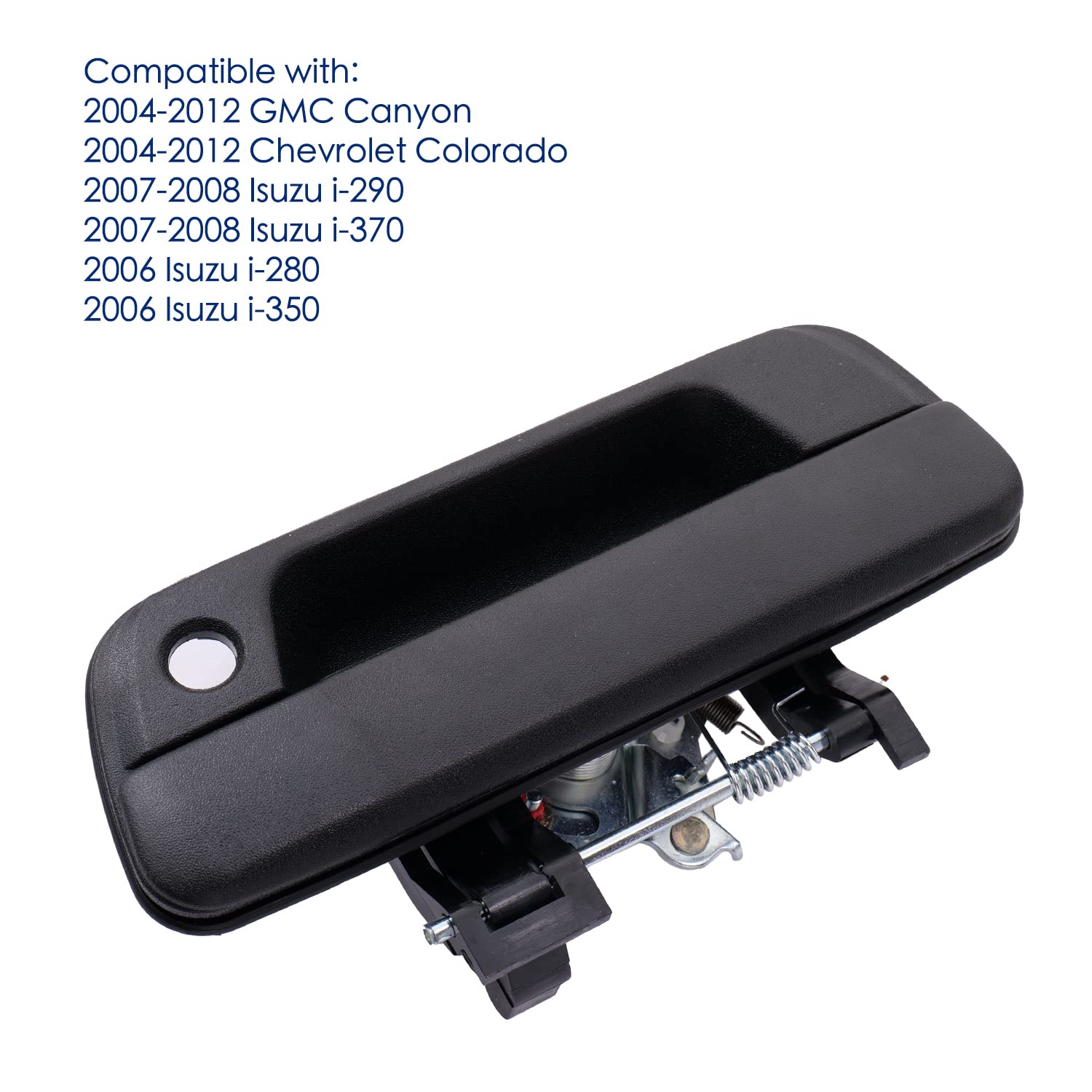 Tailgate Handle Compatible With 2004-2012 Chevy Colorado Gmc Canyon,Isuzu I-290 I-370 I-280 2006 2007 2008, Rear Tailgate Latch