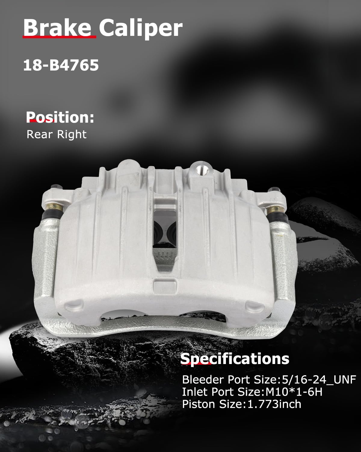 cciyu 18-B4765 Rear Right Brake Caliper With Bracket For Cadillac,For Chevy,For GMC