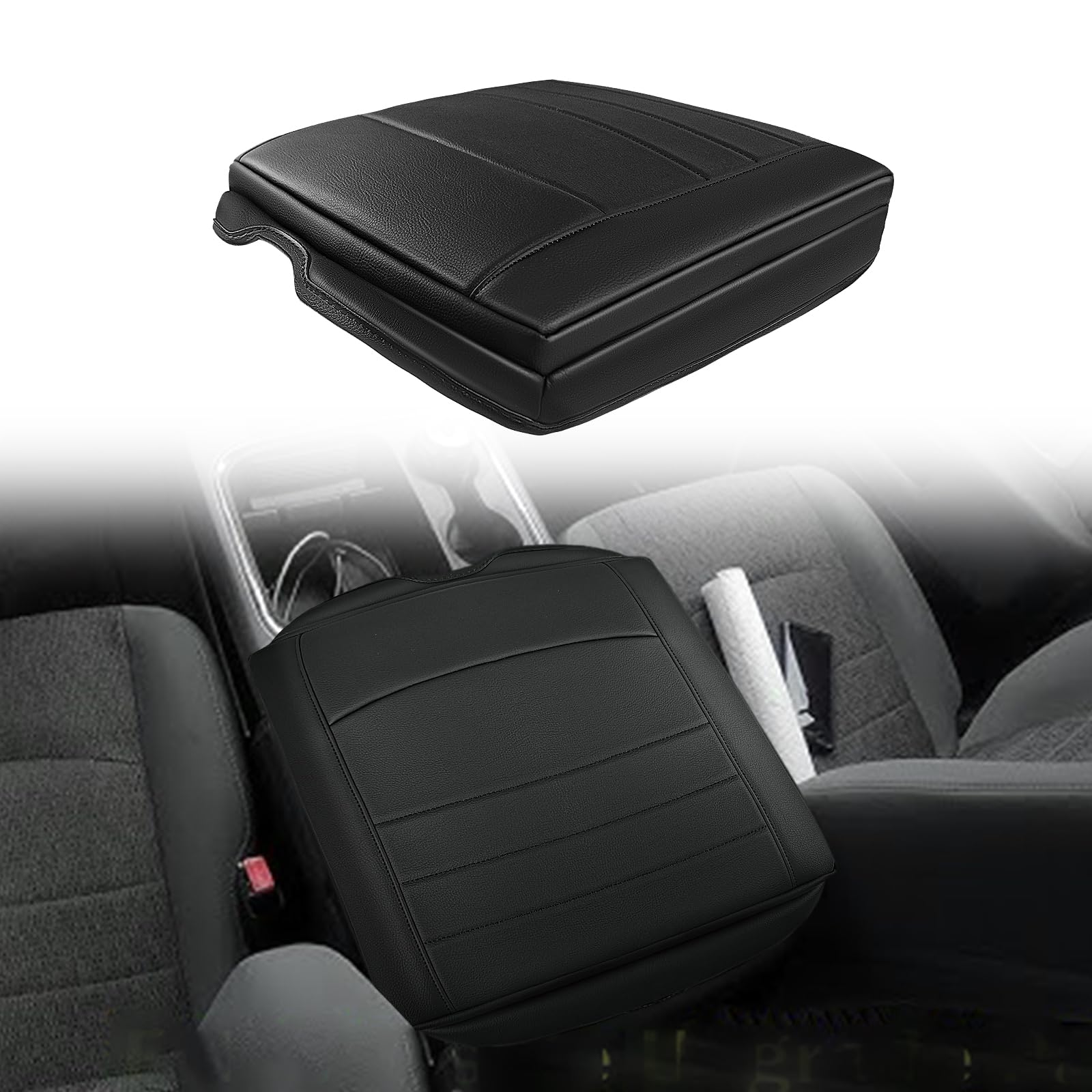 Muslogy Center Console Armrest Cover Compatible With Chevy Silverado/Tahoe & Gmc Sierra/Yukon 2007-2013 Comfort Armrest Pad Arm