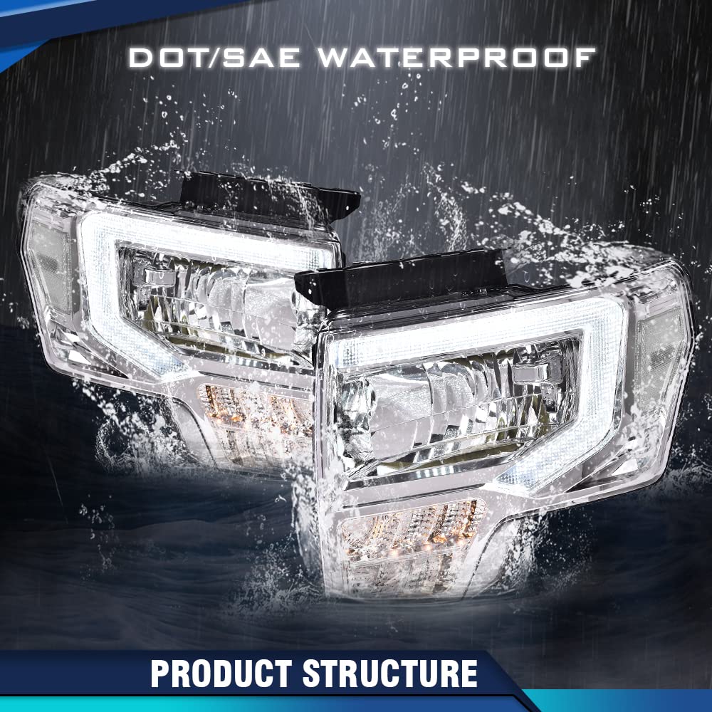 Pit66 Led Headlight Assembly Compatible With Ford F150 2009 2010 2011 2012 2013 2014 Driver & Passenger Headlamps Assemblies Cle