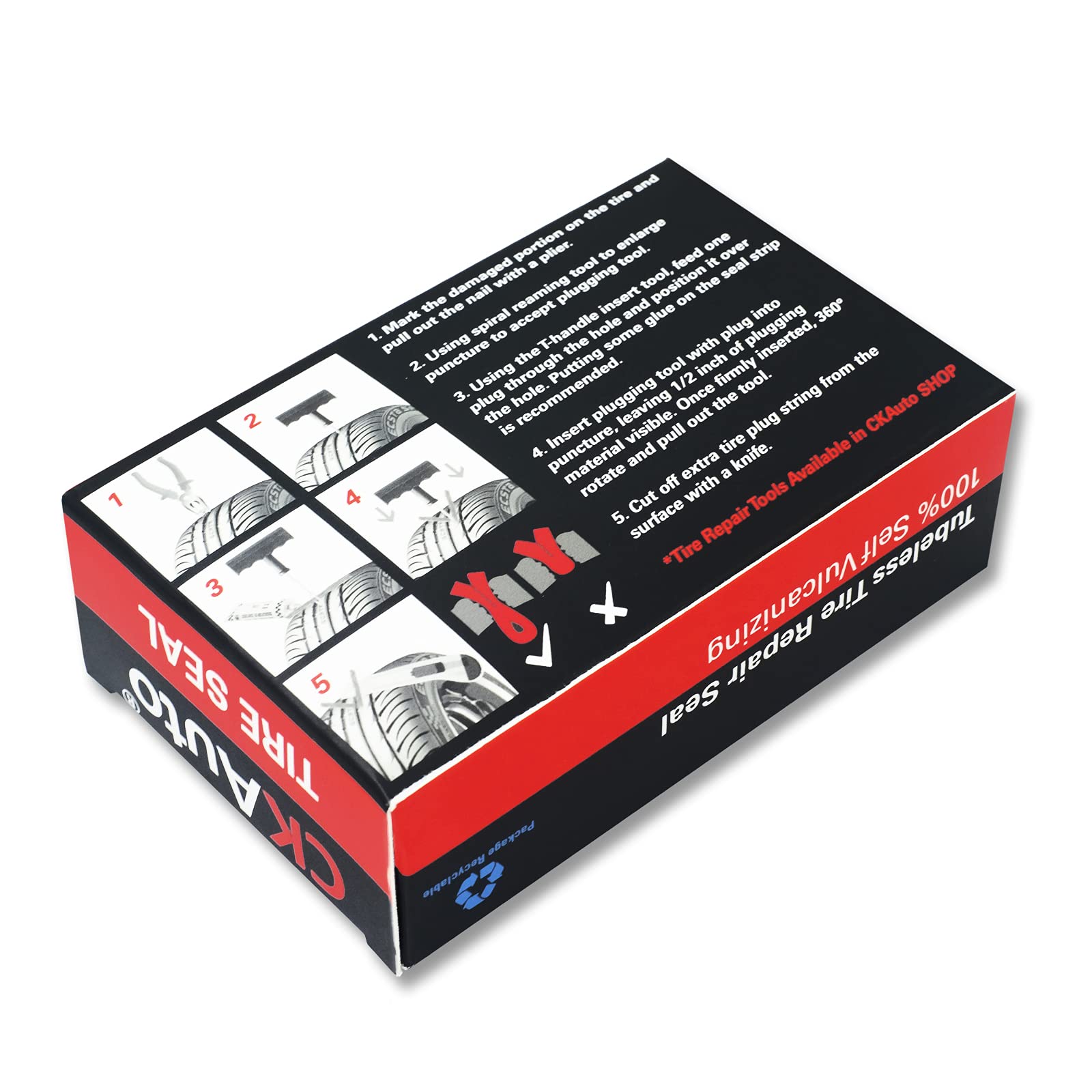 Ckauto 30Pcs 4'' Brown Tire Repair Strings, Automotive Tool Tire Repair Plugs For Tubeless Off-Road Tires Car, Bike, Atv, Utv, W