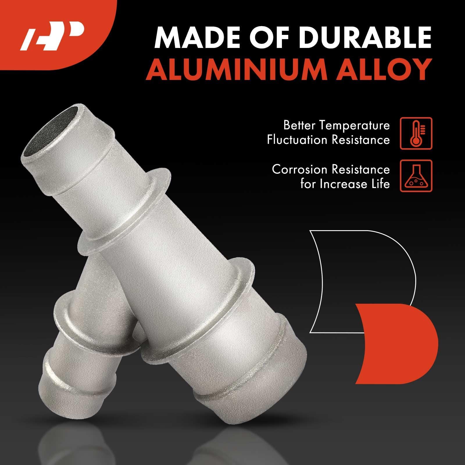 A-Premium Coolant Hose Junction Connector - Compatible With Chevrolet Silverado Suburban Tahoe Avalance & Gmc Sierra Yukon & Cad