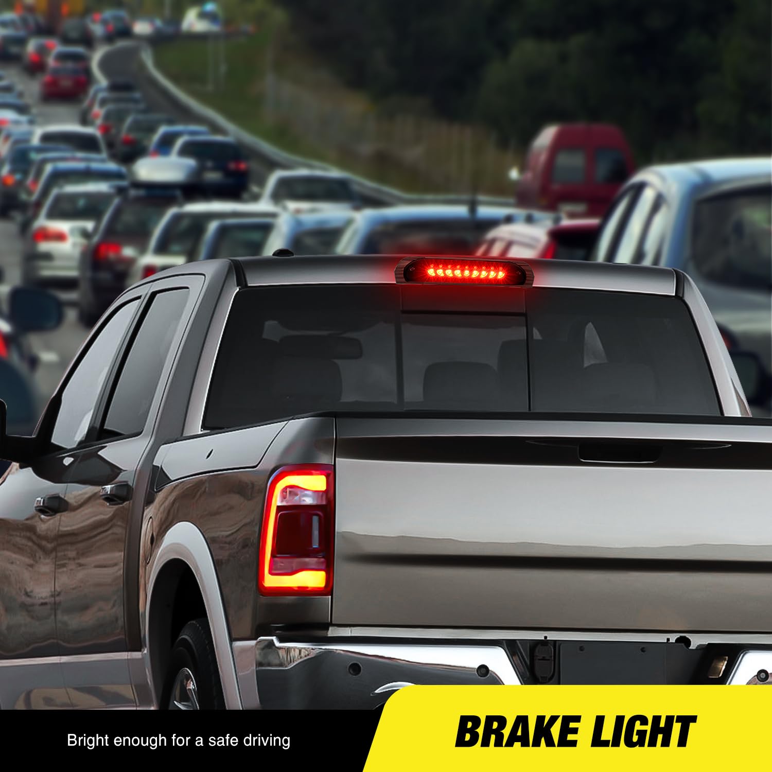 Nilight Third Brake Light High Mount 3Rd Stop Reverse Cargo Led Lighting Replacement For 2002-2008 Dodge Ram 1500 2003-2009 Ram