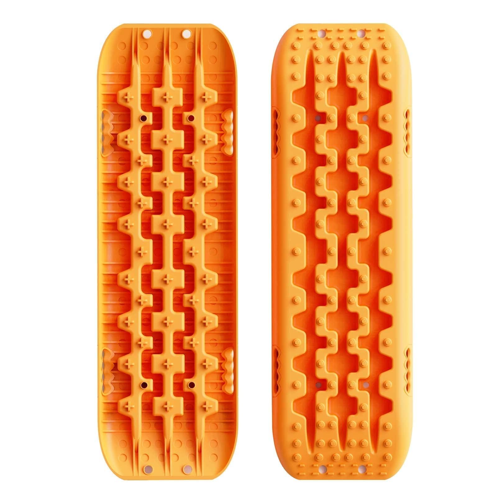ALL-TOP Recovery Traction Boards 2PCS - Bendable Tire Friction Tracks, Reinforced, Orange, Model ATTM109C, Includes Carry Bag & Mounting Kit