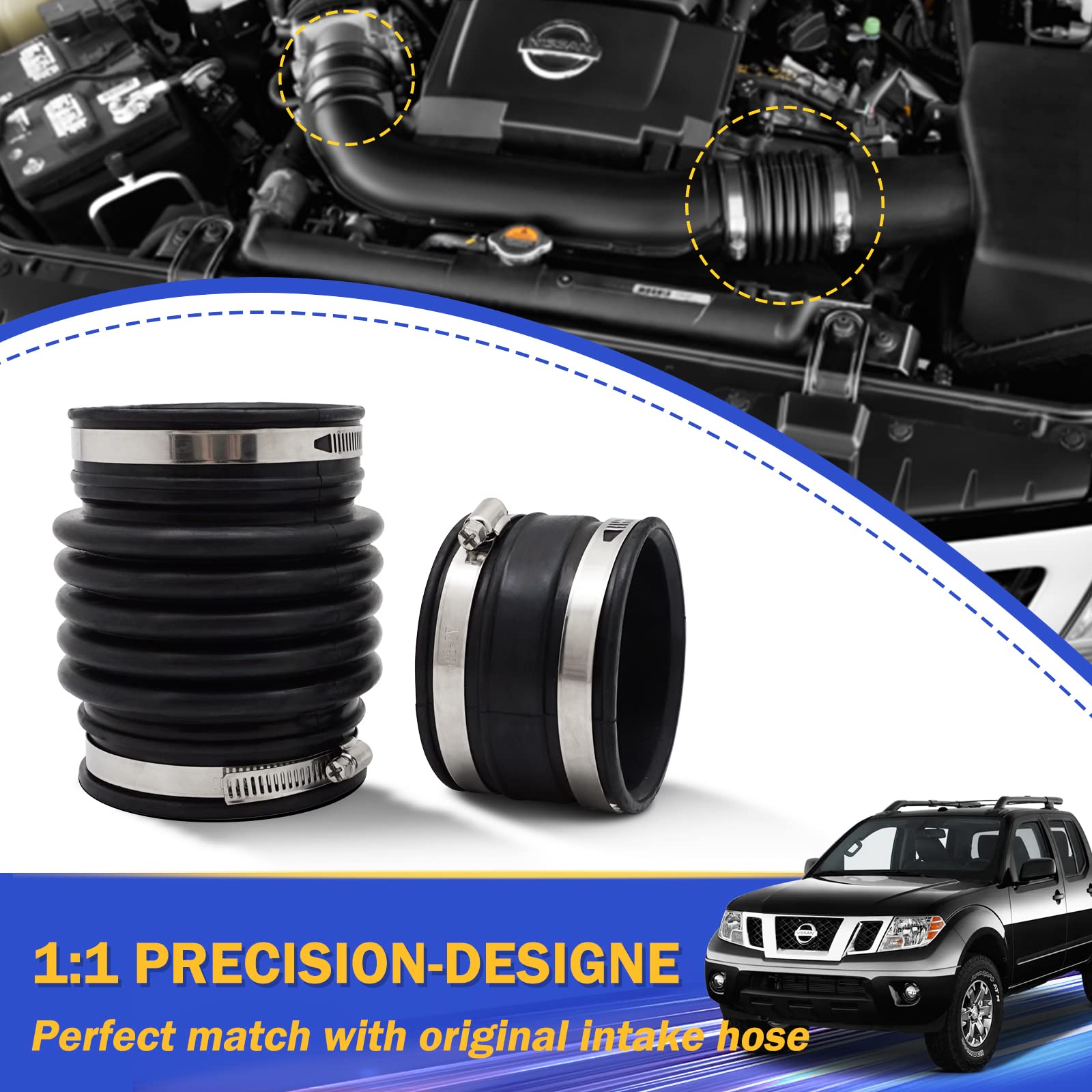Air Cleaner Intake Hose Tube For 2005-2019 Nissan Frontier 2005-2012 Nissan Pathfinder 2005-2015 Nissan Xterra 696-009 16576Ea20