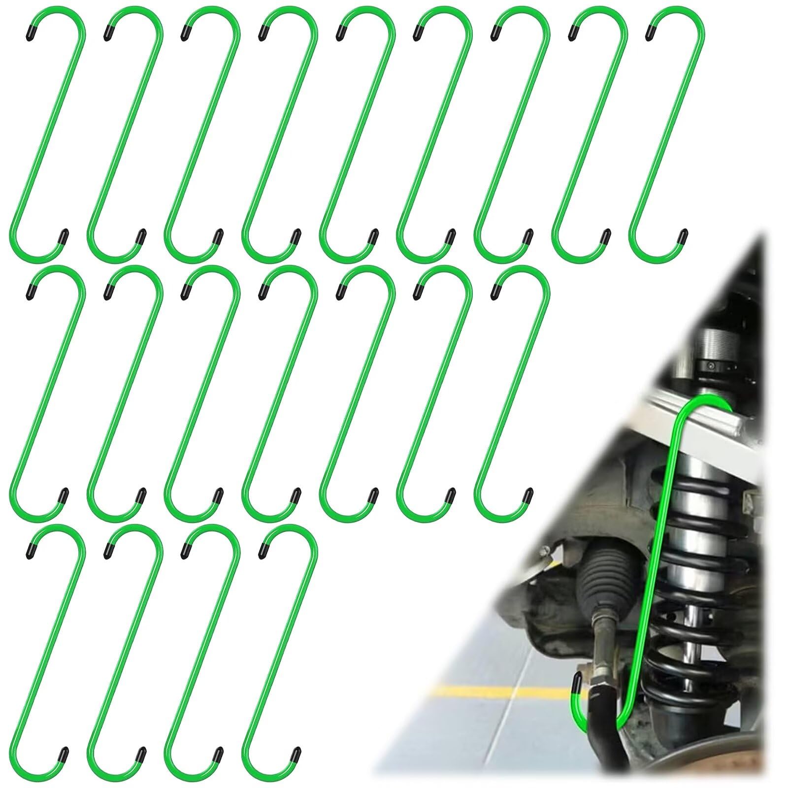 BFXM 20PCS Brake Caliper Hanger Caliper Hangers Hooks with Rubber Tips, Durable Steel, Rust-Proof Automotive Tools for Braking, 