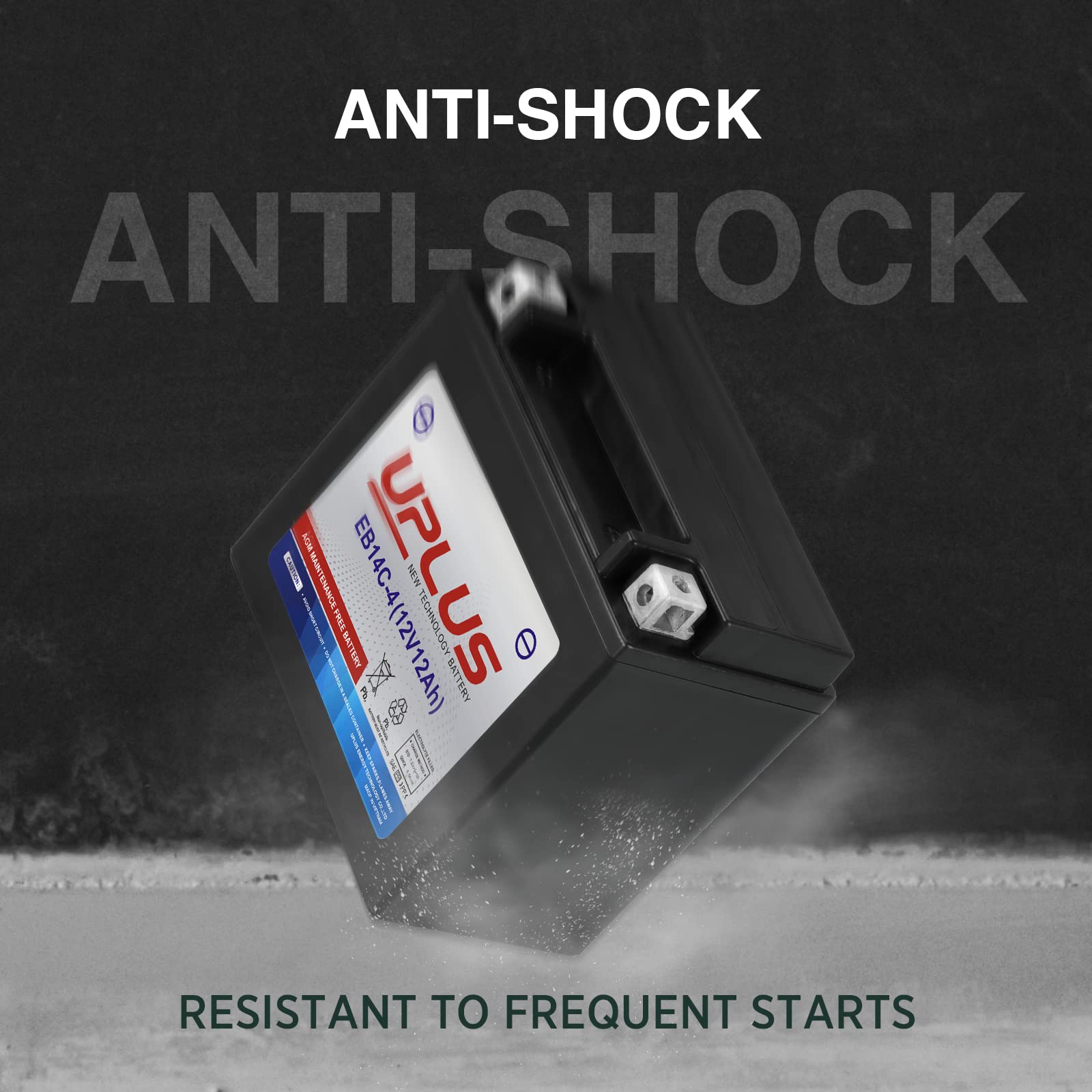 Atv Battery Ytx14-Bs, Uplus Eb14C-4 Scooter Snowmobile Utv Motorcycle Battery Maintenance Free - Sealed Agm Powersports Batterie