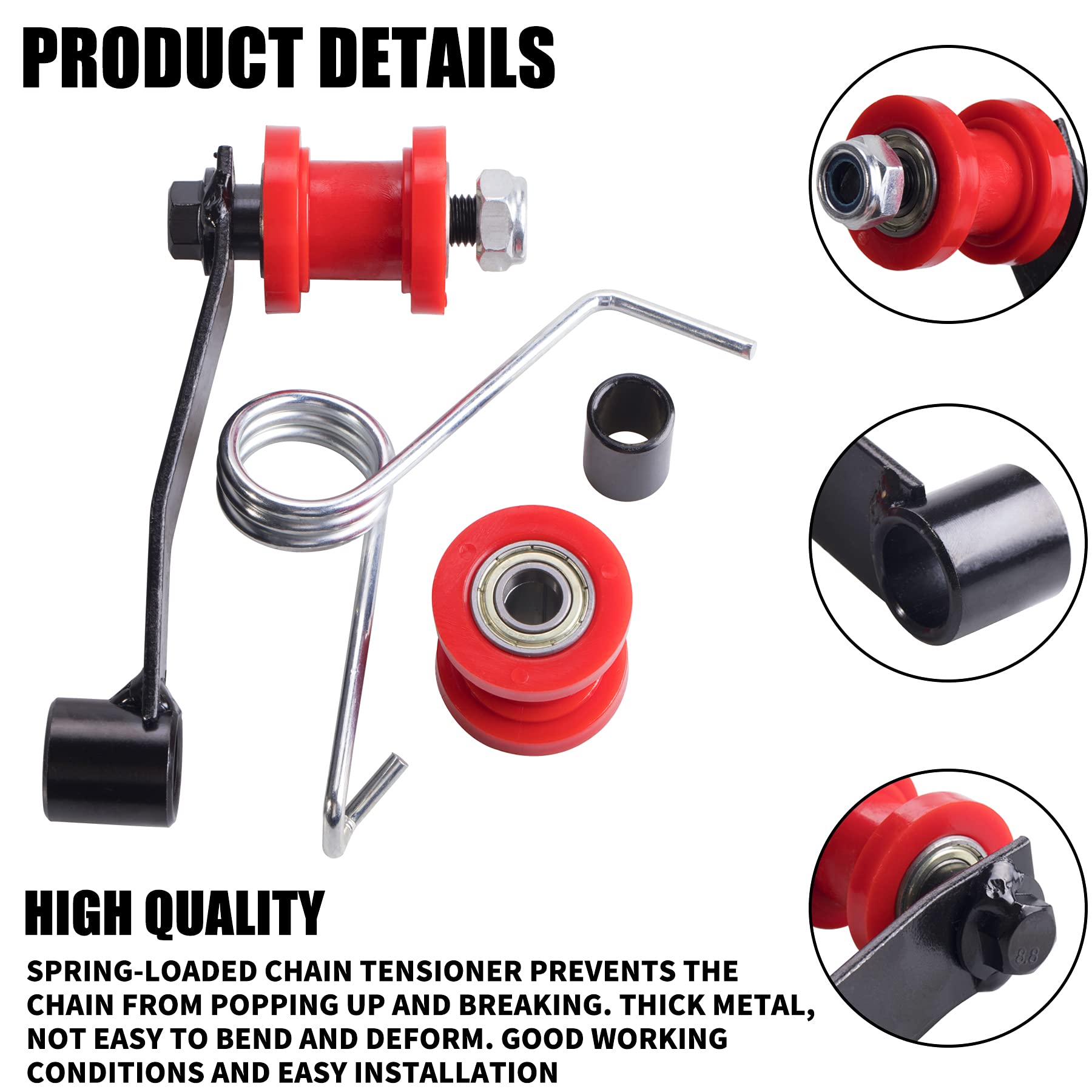 Cncmotok Chain Slider Tensioner Adjuster Roller Guide Fit For Atv Coolster Go Kart 4 Wheeler 110Cc 125Cc 150Cc 200Cc 250Cc That