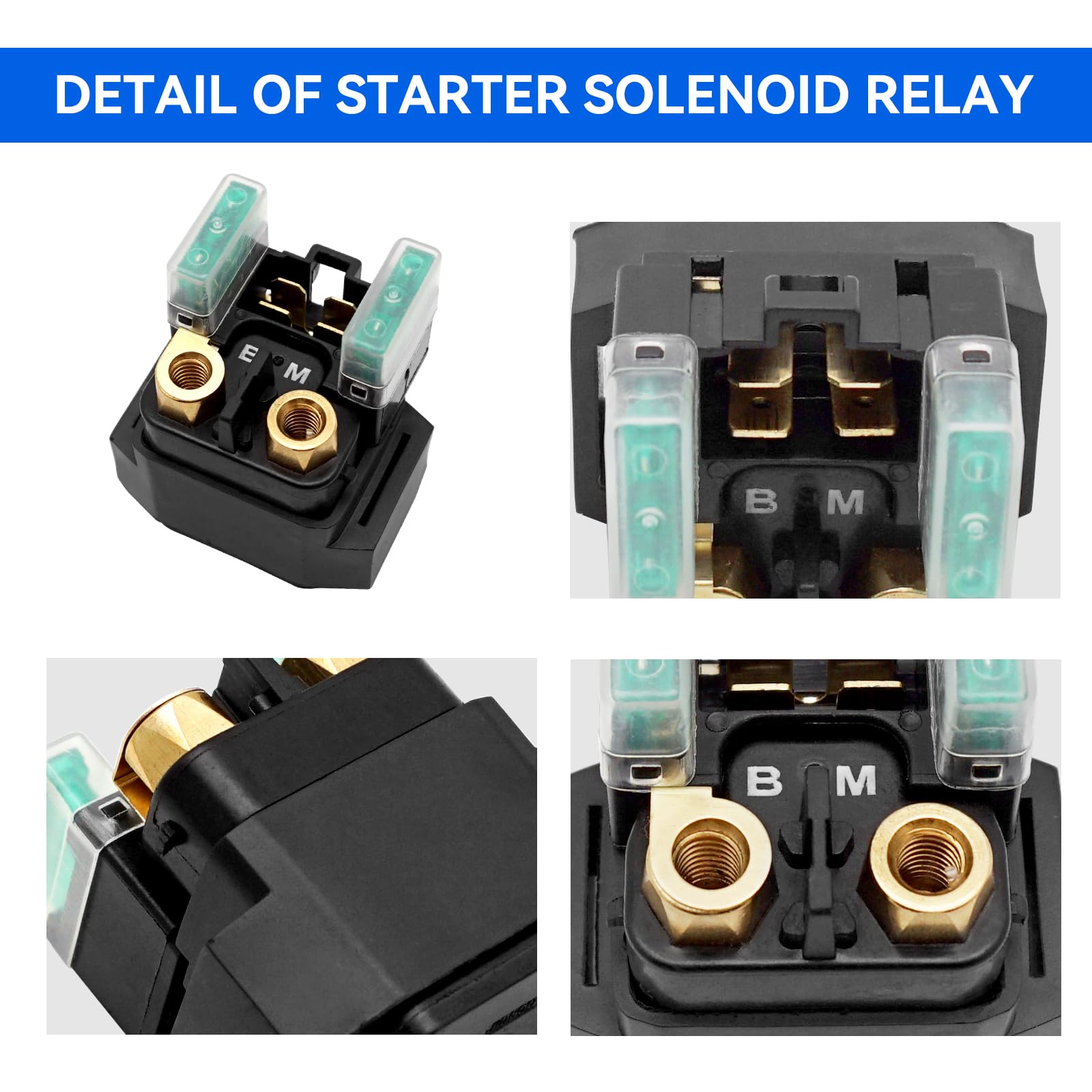 M Mati Start Stop Switch & Starter Solenoid Relay & Plug & Spark For Yamaha Yfm Big Bear 250/400 Grizzly 350/400/660 Kodiak 400/450 Wolverine 350/450 Raptor 350/660 Bruin 250/350