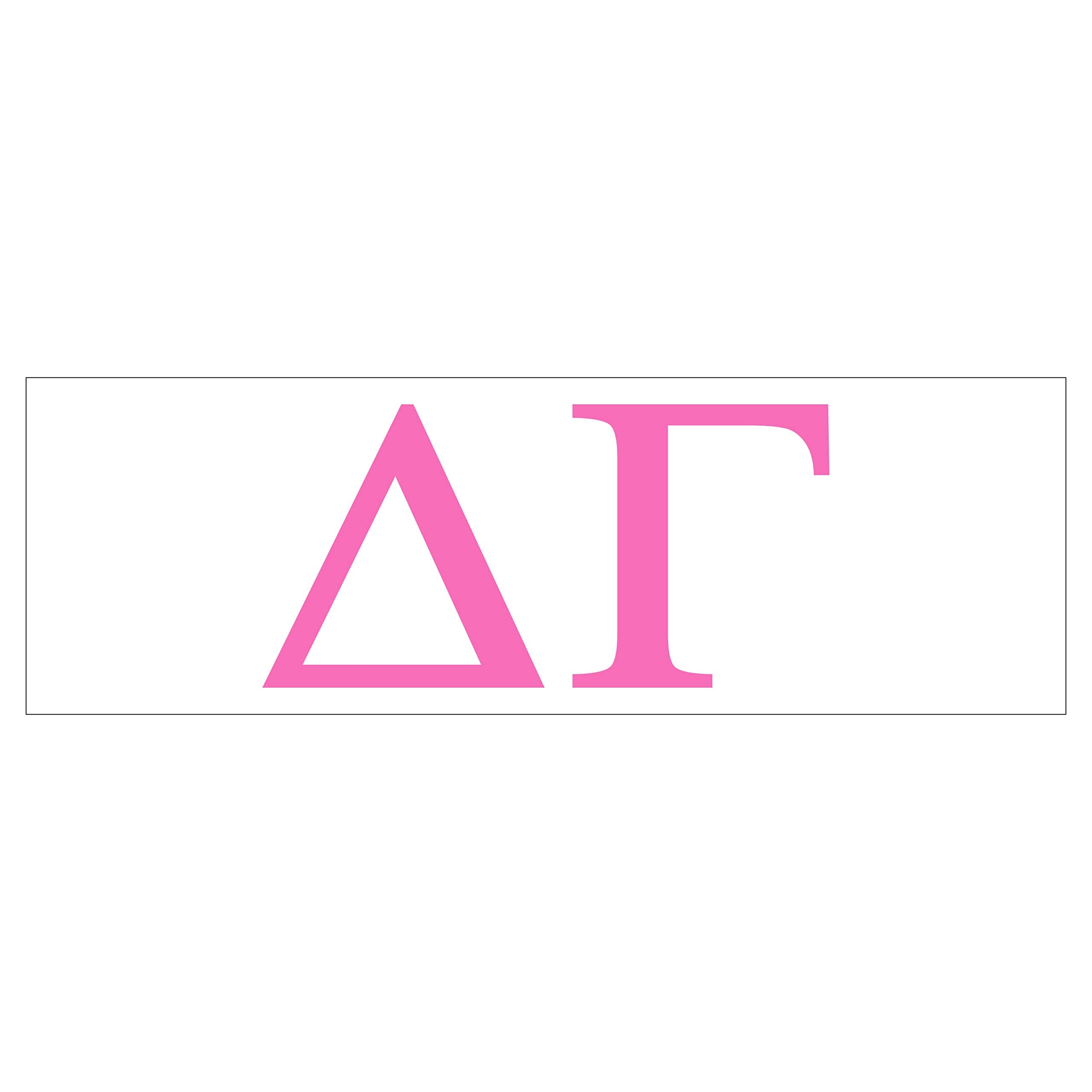 Pro-Graphx Delta Gamma Greek Sorority Sticker Decal, 2.5 Inches Tall, Pink