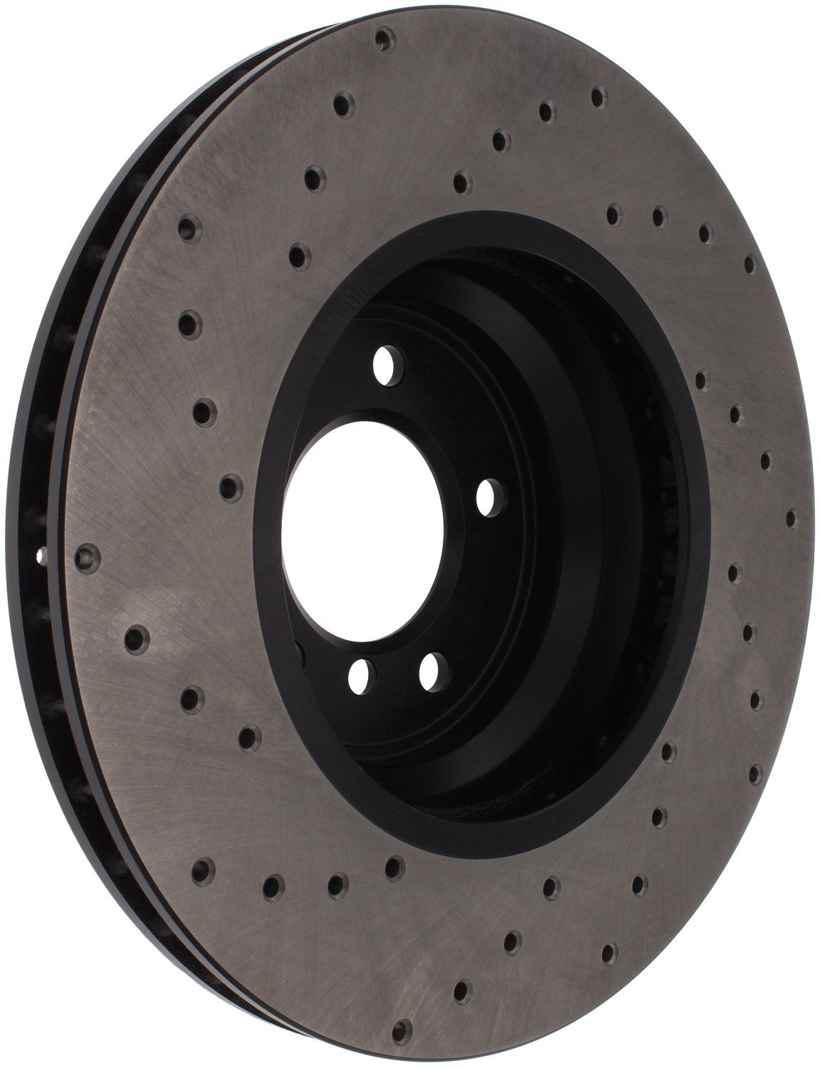 StopTech 128.34093L Sport Front Left Cross Drilled Disc Brake Rotor - Fits Select BMW 3 Series and X1 Vehicles