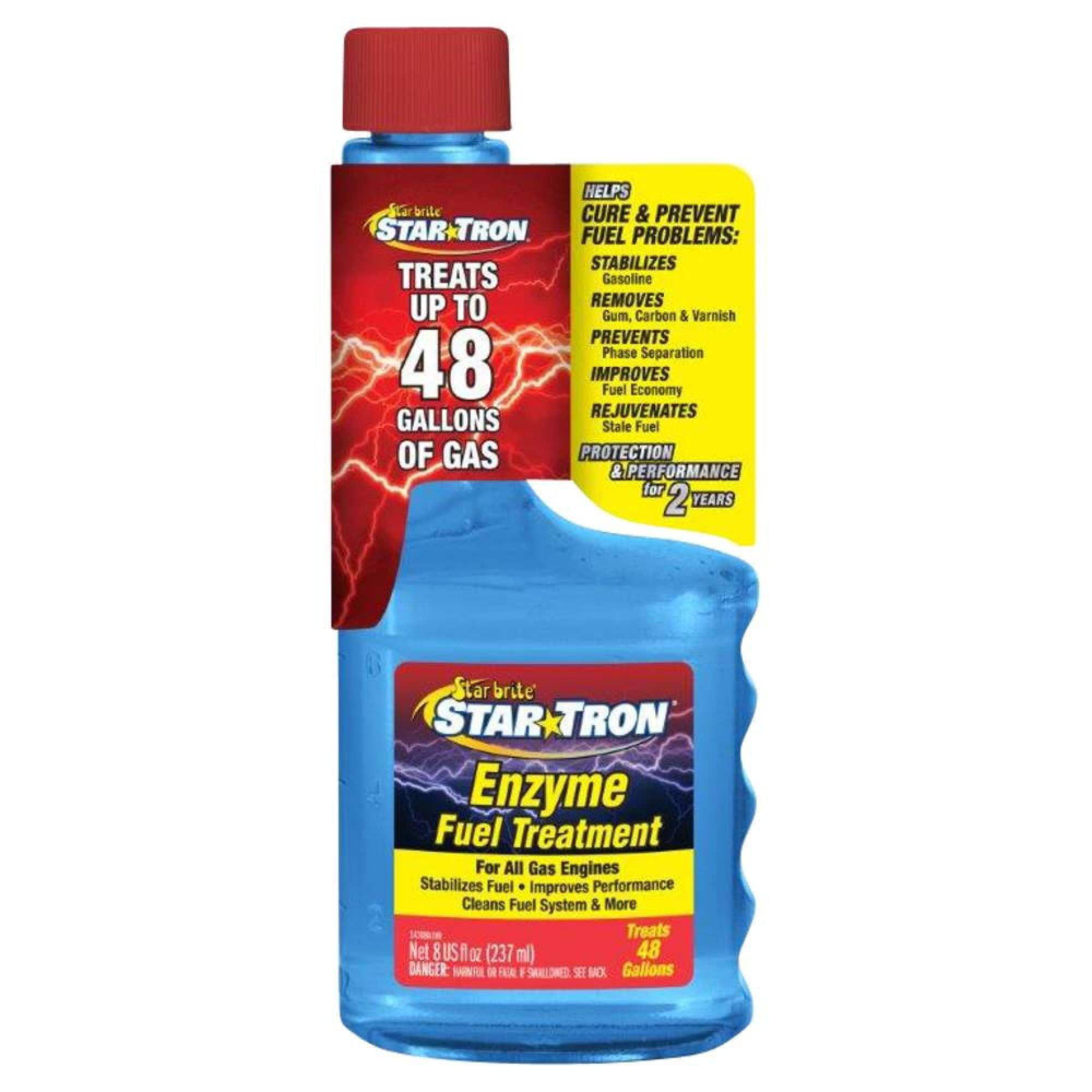 STAR BRITE Star Tron Enzyme Fuel Treatment, Small Engine Formula, 8 Fl Oz - Treats up to 48 Gals - Gas Additive Rejuvenates & St