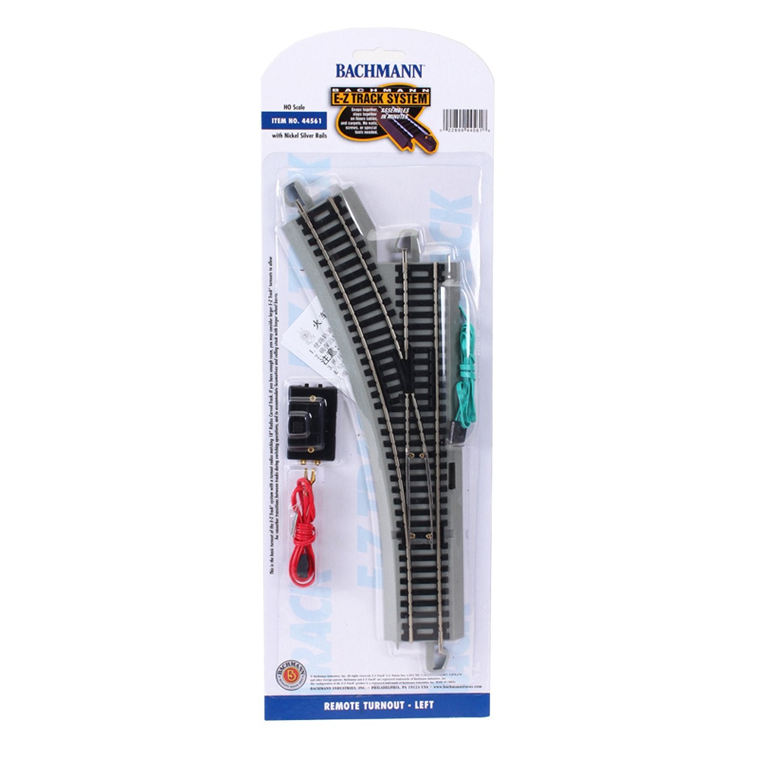 Ho Scale Bachmann Trains Snap-Fit E-Z Track Remote Turnout - Left