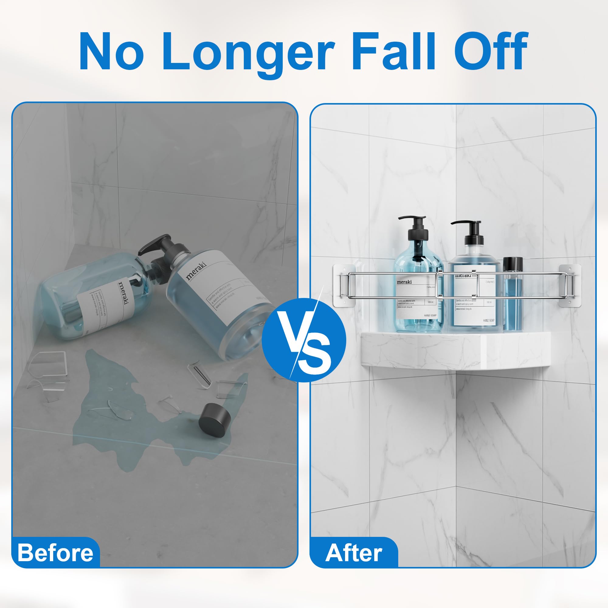 Josmimic Rv Shower Corner Storage Bar - Adjustable Stainless Steel Rod For Shelves - 7-13 Inch Length - Camper Organization, 2 P