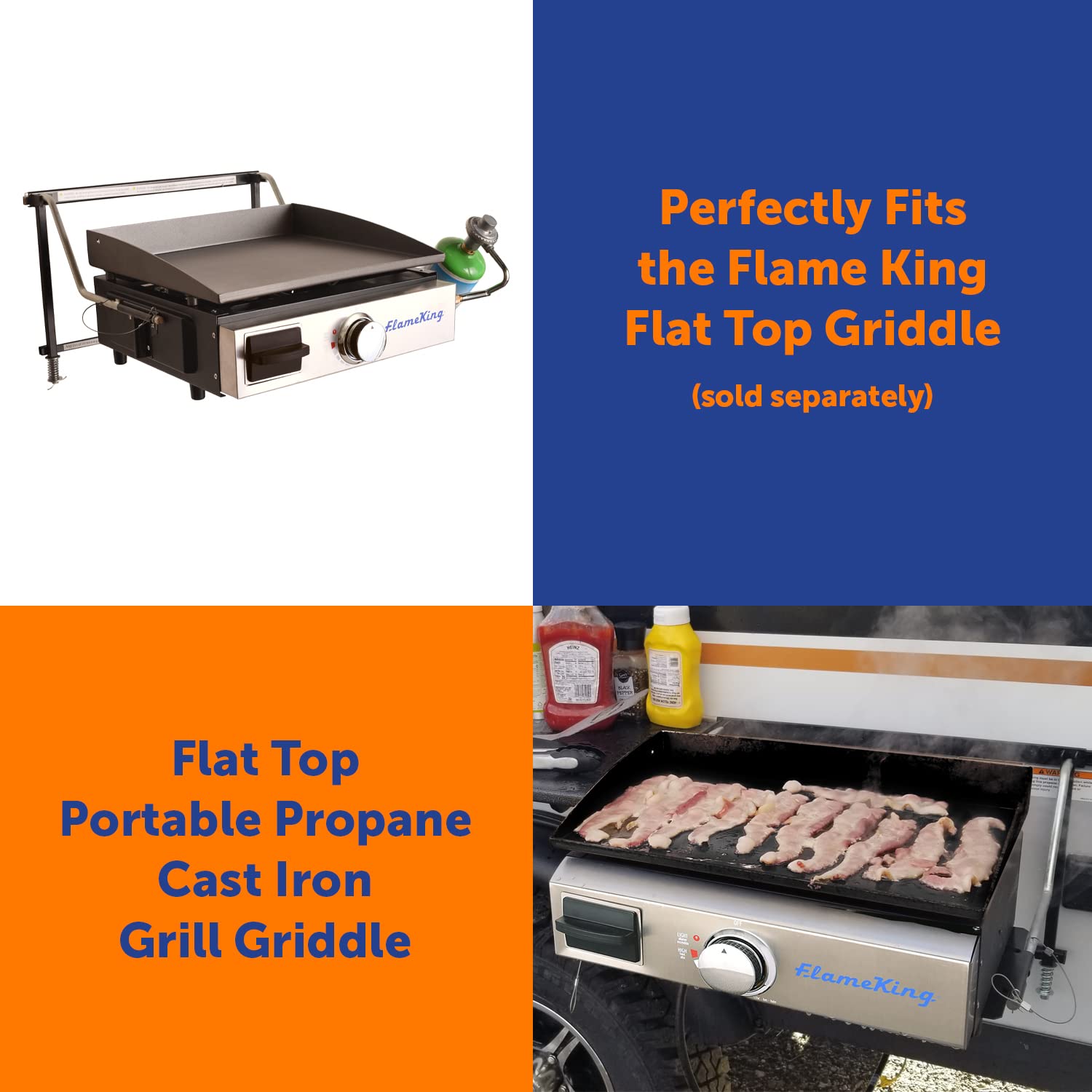 Flame King Rv, Camper, Trailer Mounting Rack For Flame King Propane Portable Grill Or Griddle
