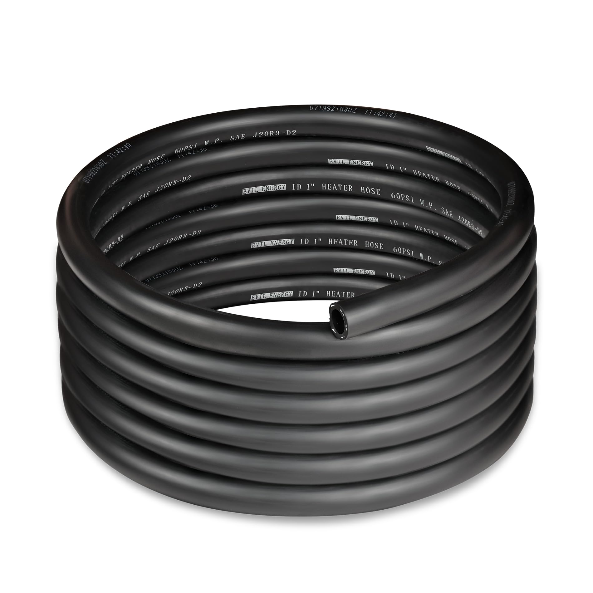 Evil Energy 1'' Heater Hose Coolant Radiator Straight 60Psi Sae 20R3 15Ft Black