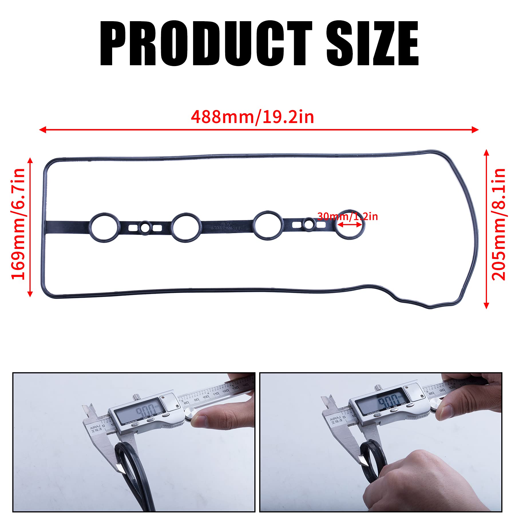 ORAEVY Valve Cover Gasket VS50530R Compatible with 2.4L Engine Toyota RAV4 Camry Corolla Solara Matrix Highlander 2AZ-FE Scion t