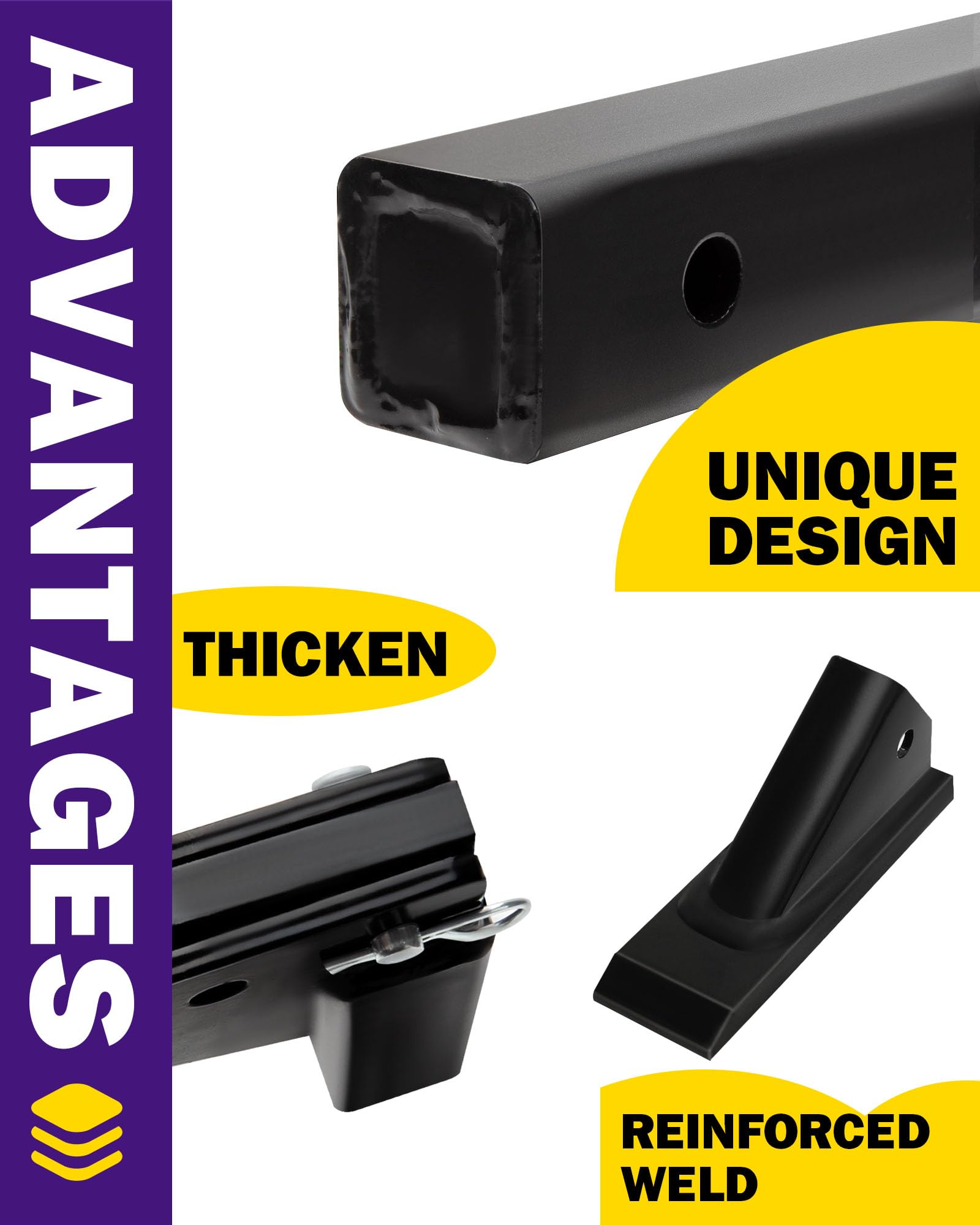 Hitch Mounted Trencher Fits 3 Point Hitch, Heavy Duty Subsoiler, Hitch Lawn Ripper For Atv/Utv Tractor, Updated Adjustable 16''