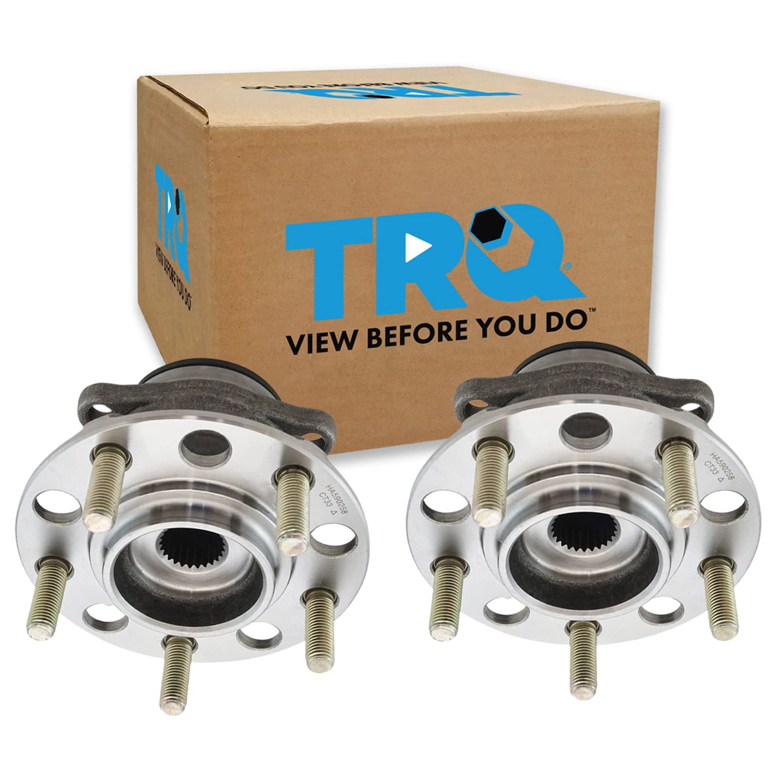 Trq Rear Wheel Hub Bearings Assembly Set Compatible With 2012-2017 Mitsubishi Lancer 2007-2013 Outlander