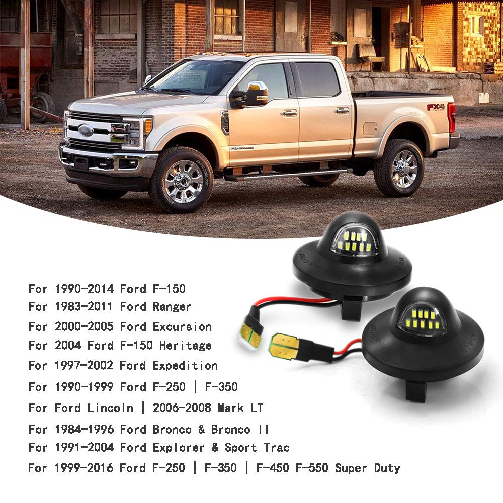 F150 License Plate Light Led Lamp Assembly Suitable For Ford F150 F250 F350 Super Duty Ranger Expedition Explorer Bronco Excursi