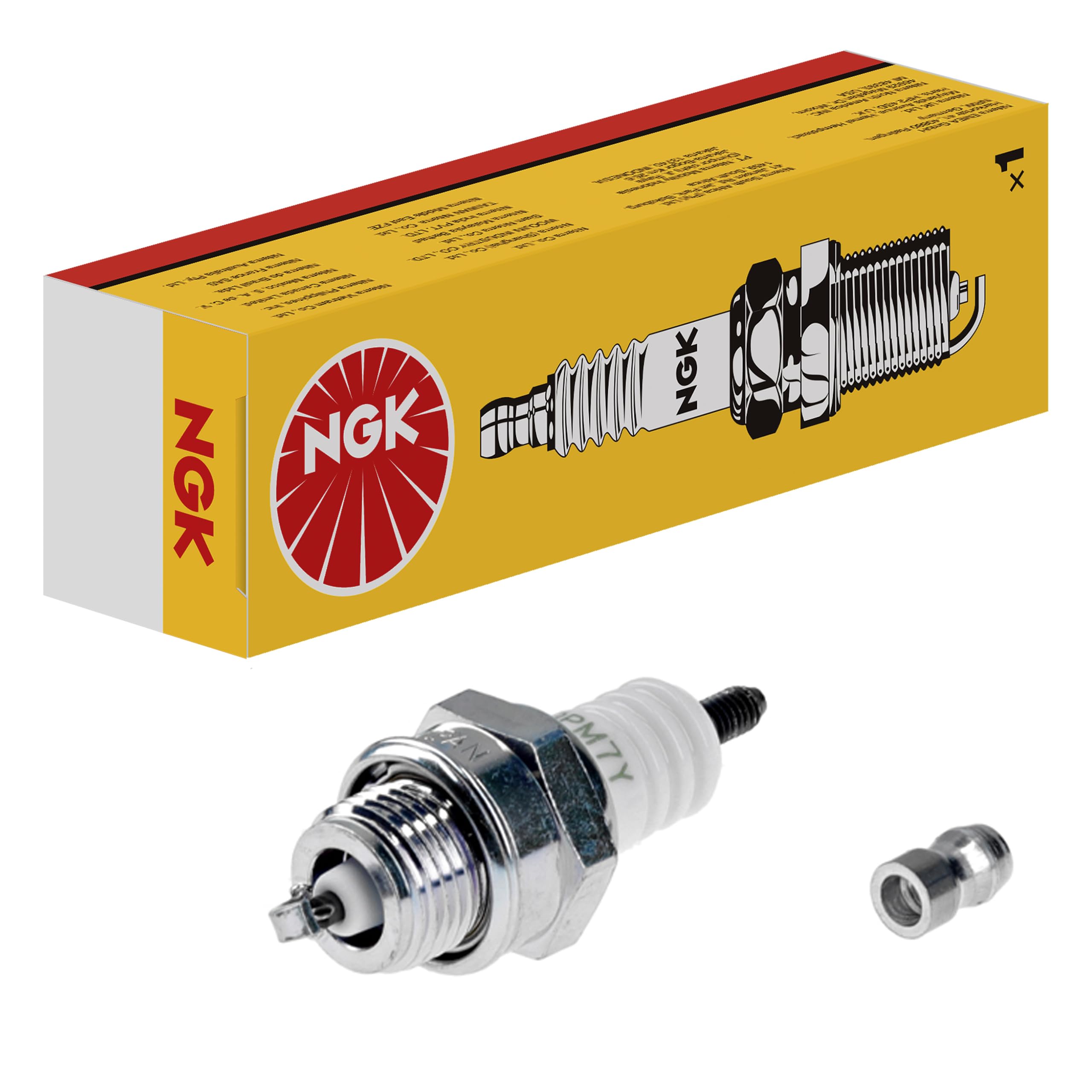 Ngk New Stens Spark Plug 130-884 Compatible With Echo Hc150, Hc155, Hc160, Hc225, Pb265, Pb410, Pb460Ln, Pb610H, Pb610T, Pb620, Pb650H, Pb650T, Pb651H, Pb651T 2057, 5574, Bpm8Y Solid, Bpm8Y