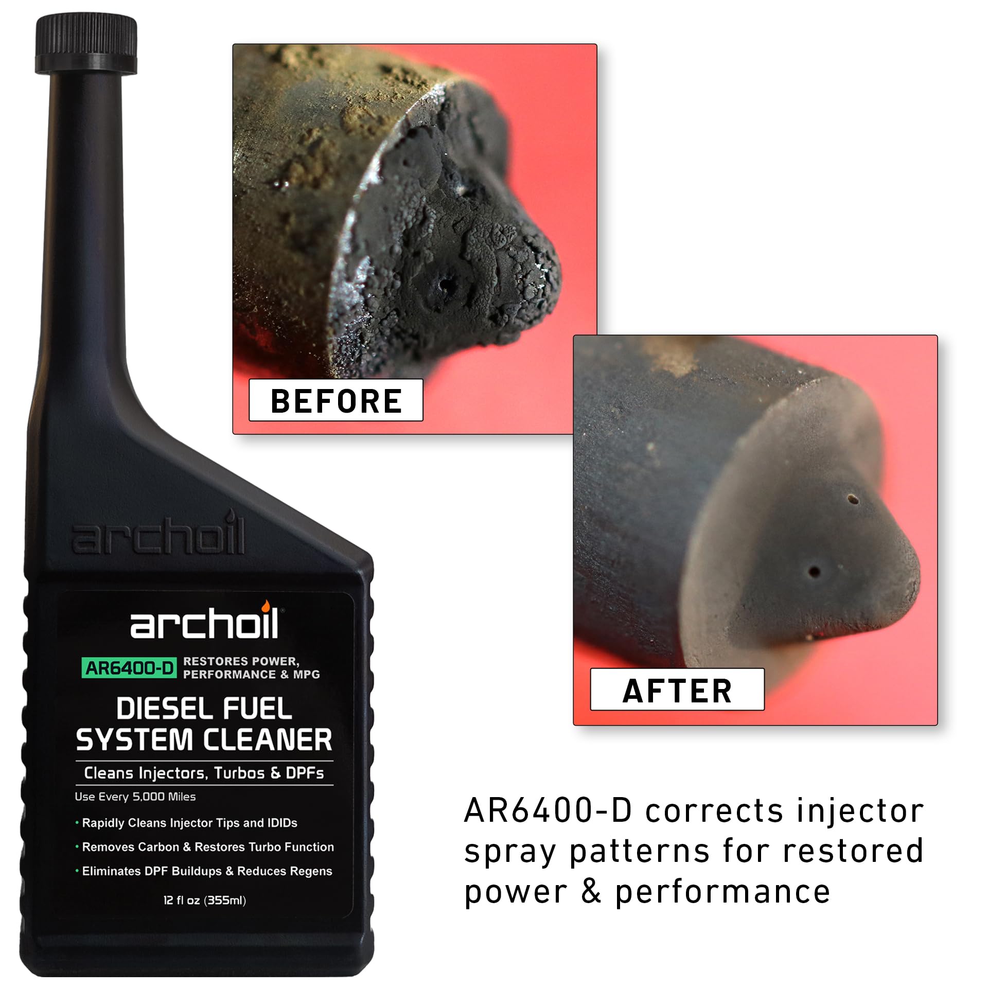 Archoil Ar6400-D Diesel Fuel System Cleaner (Four Pack) - Cleans Injectors, Turbo & Dpf