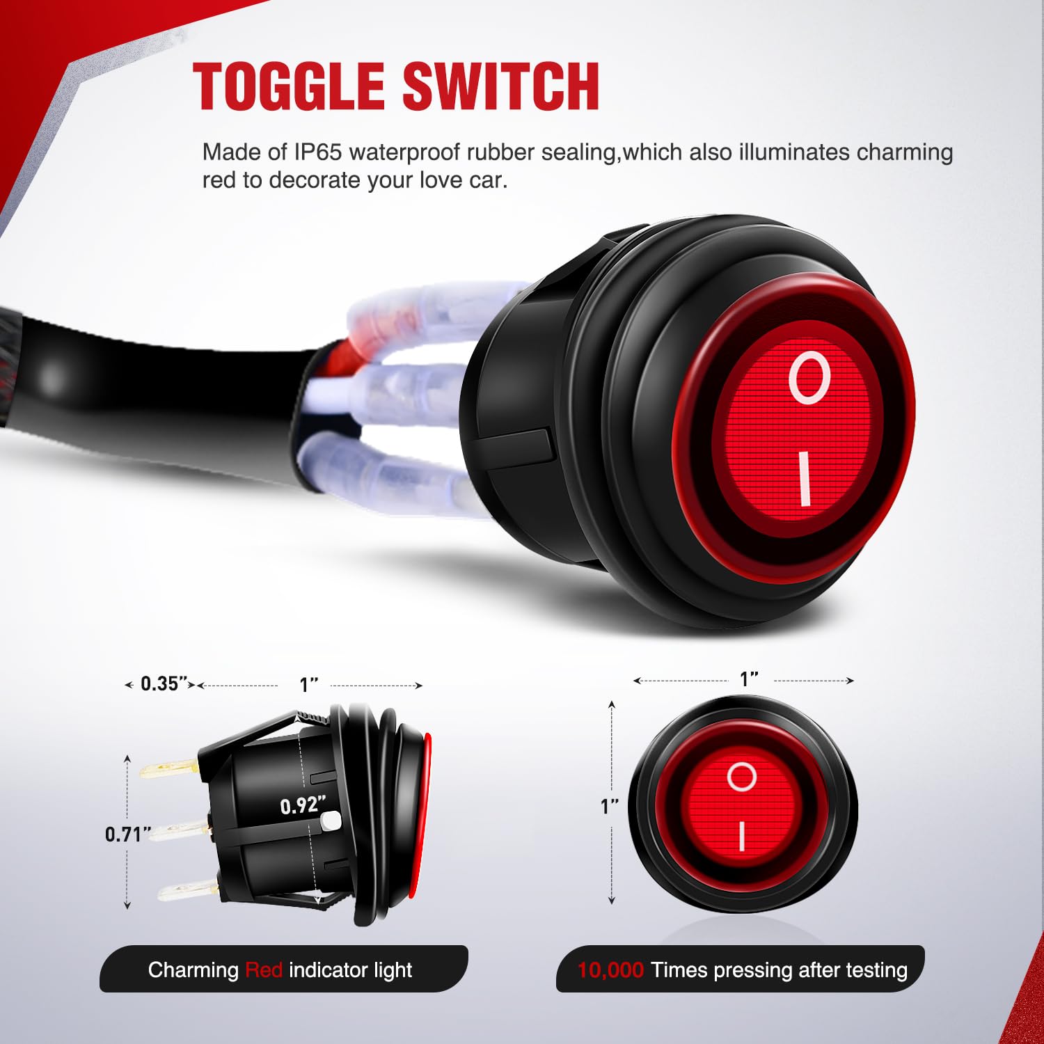 Nilight Wiring Harness Kit Nylon 16 Awg 2 Leads 12 V On Off Switch Power Relay Blade Fuse For Led Light Bar Off Road Lights On C