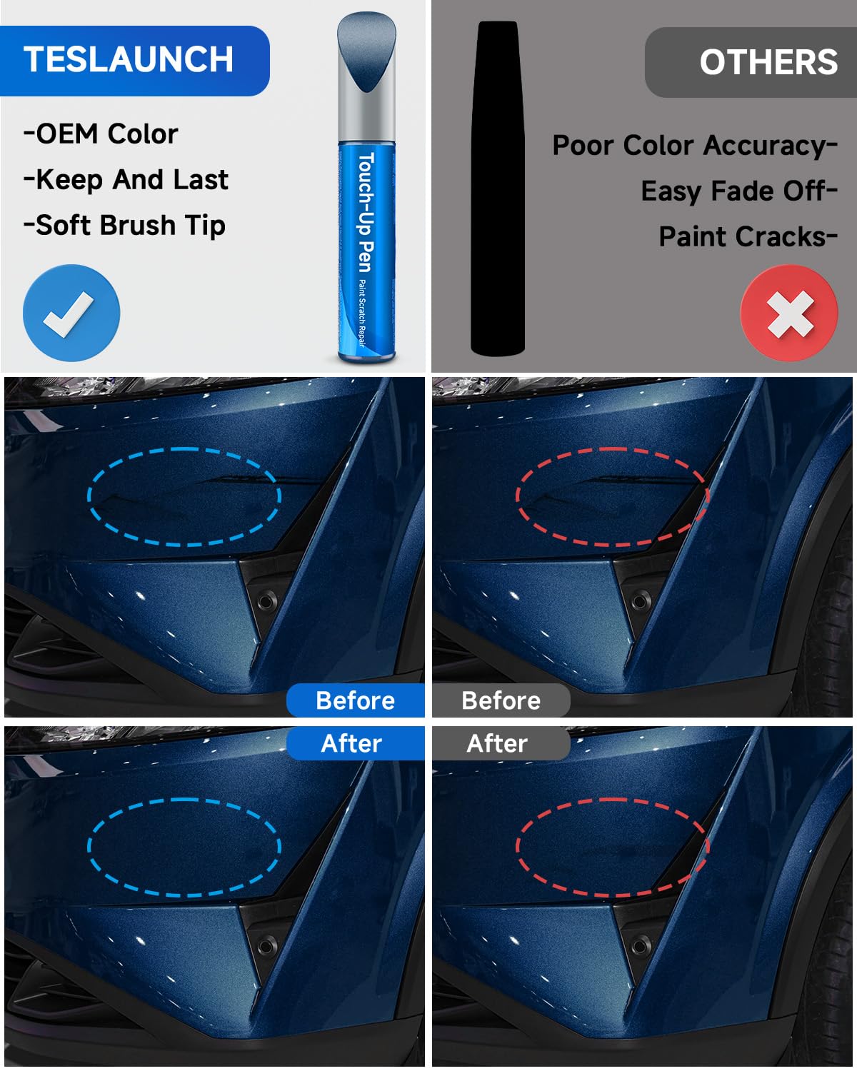 RBY Caspian Blue Metallic Touch Up Paint Compatible with Nissan Exact Match Touch Up Paint Car Scratch Repair