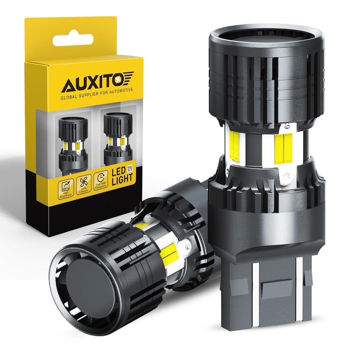 Auxito 7443 7440 Led Bulb Reverse Light With Built In Resistor Canbus Ready 7441 7444 W21W Led White Bulb For Backup Parking Day