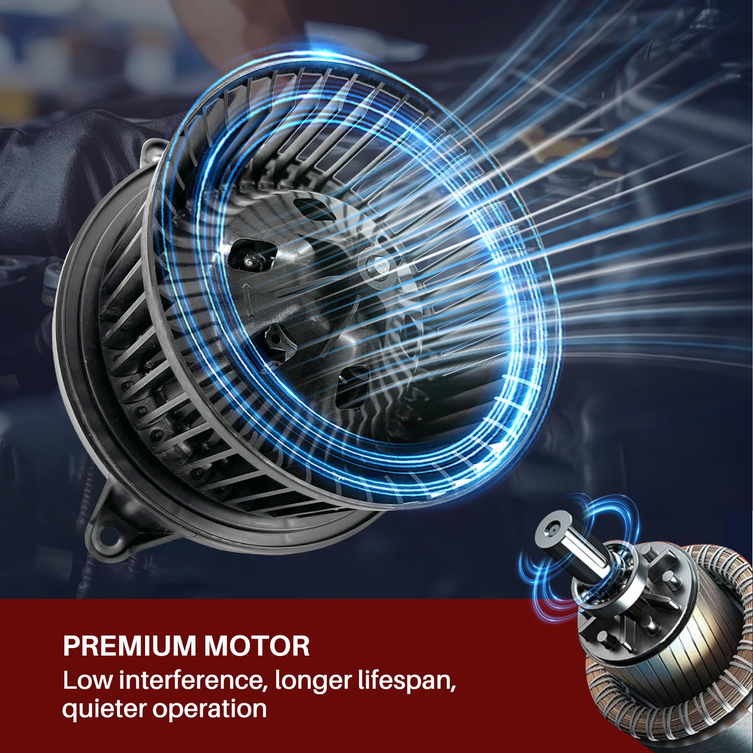 Aspligo 700175 Ac Heater Blower Motor Fan Assembly Fit For Nissan Frontier 2005-2019, Pathfinder 2005-2012,Xterra Replaces 2005-