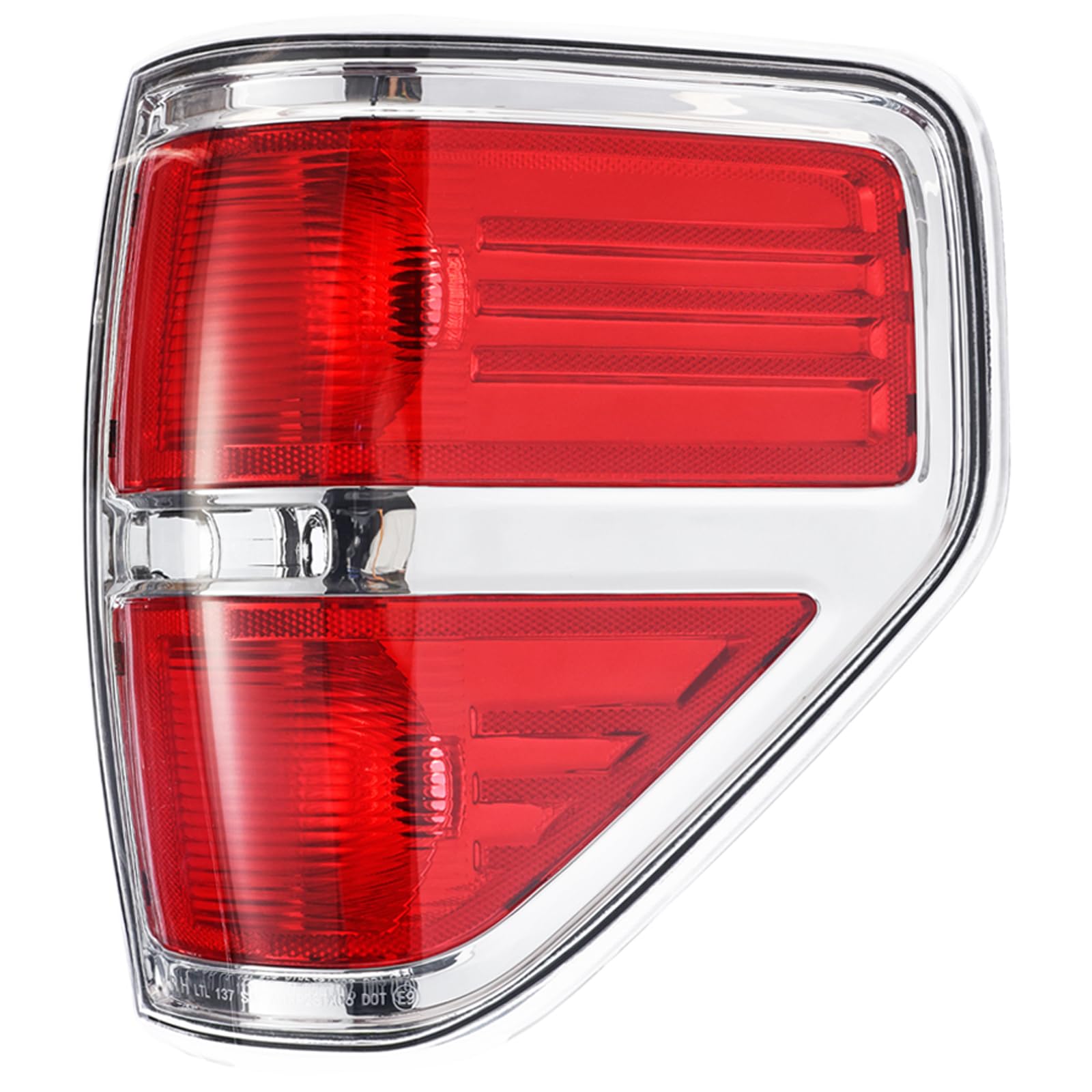Boine Compatible With 2009 2010 2011 2012 2013 2014 Ford F150 F-150 Right Passenger Side Tail Light Housing - Chrome Trim