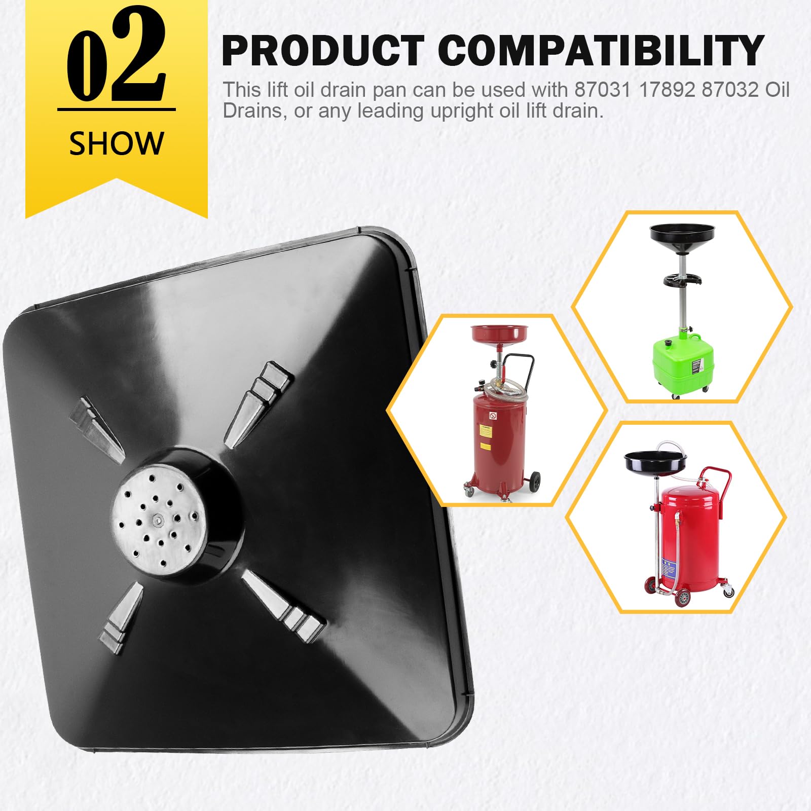 17892 Transmission Drain Pan for Lisle Oil Drains - 2 Pcs 22'' Oil Drain Splash Pad,Large Fluid Catch Pan Square Oil Drain Pan F