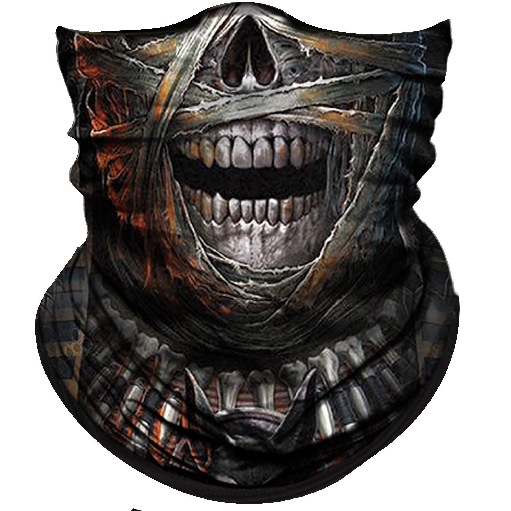 Obacle Skull Face Mask Half Sun Dust Wind Protection 3D Tube Mask Seamless Face Mask Bandana Headwear Skeleton Face Mask Motorcy