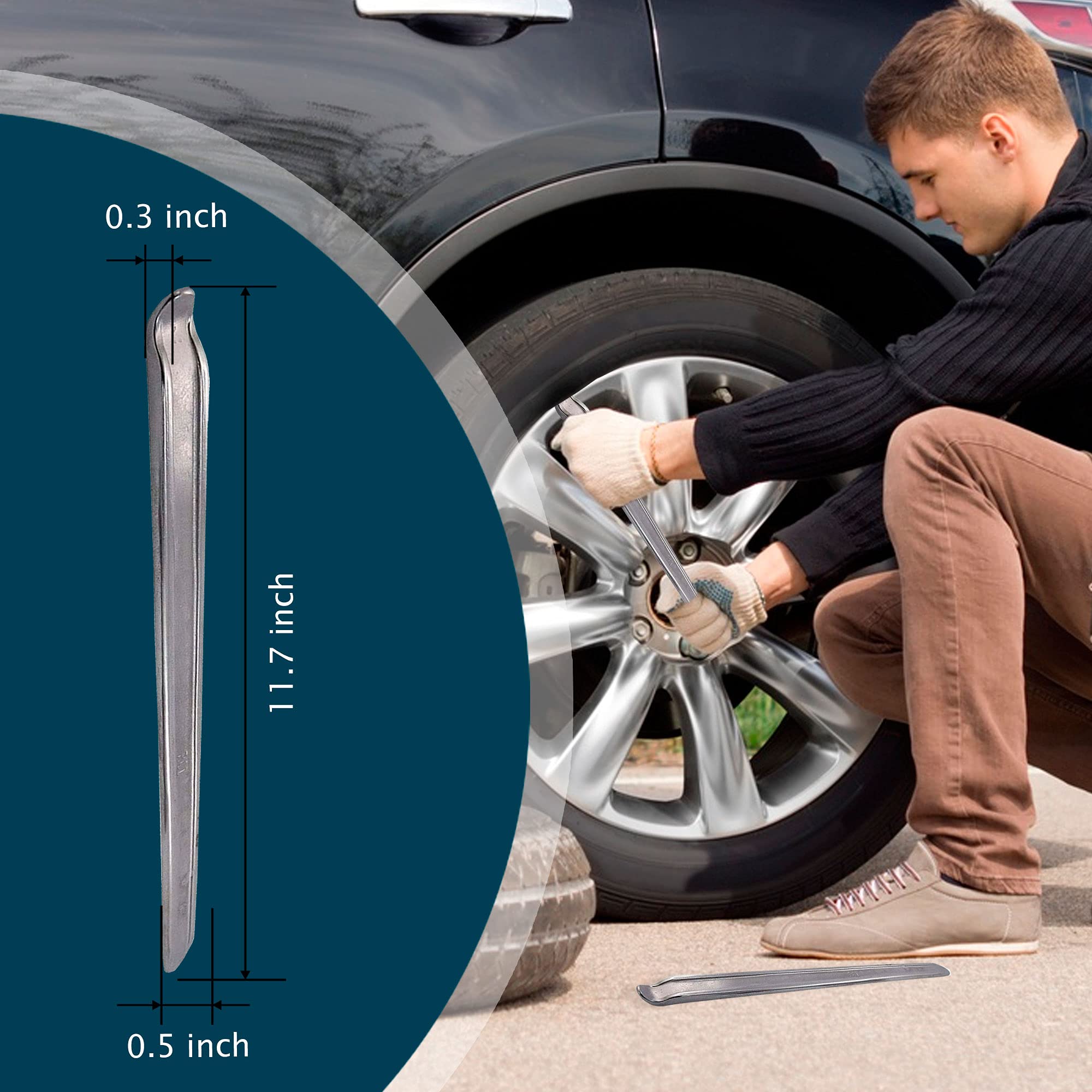 Kt Deals Tire Iron Spoons Changing Tire Lever Bar Set Repair Tool Kit Tyre Changer Remover Heavy Duty Metal Steel For Motorcycle