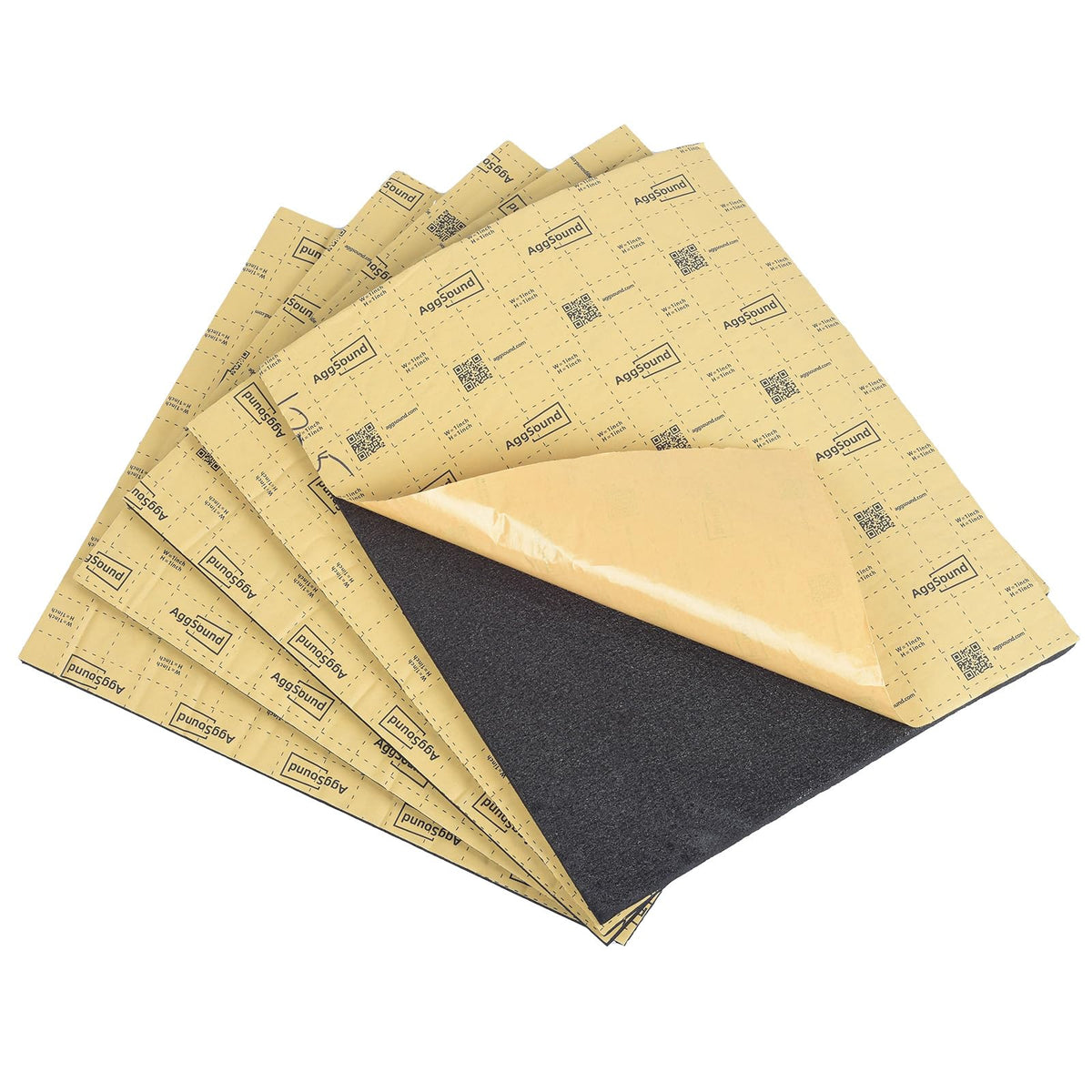 Aggsound 394Mil 6Sqft Thickened Sound Deadener For Cars - Auto Sound Deadening - Closed Cell Foam Noise Deadening Material - Hea