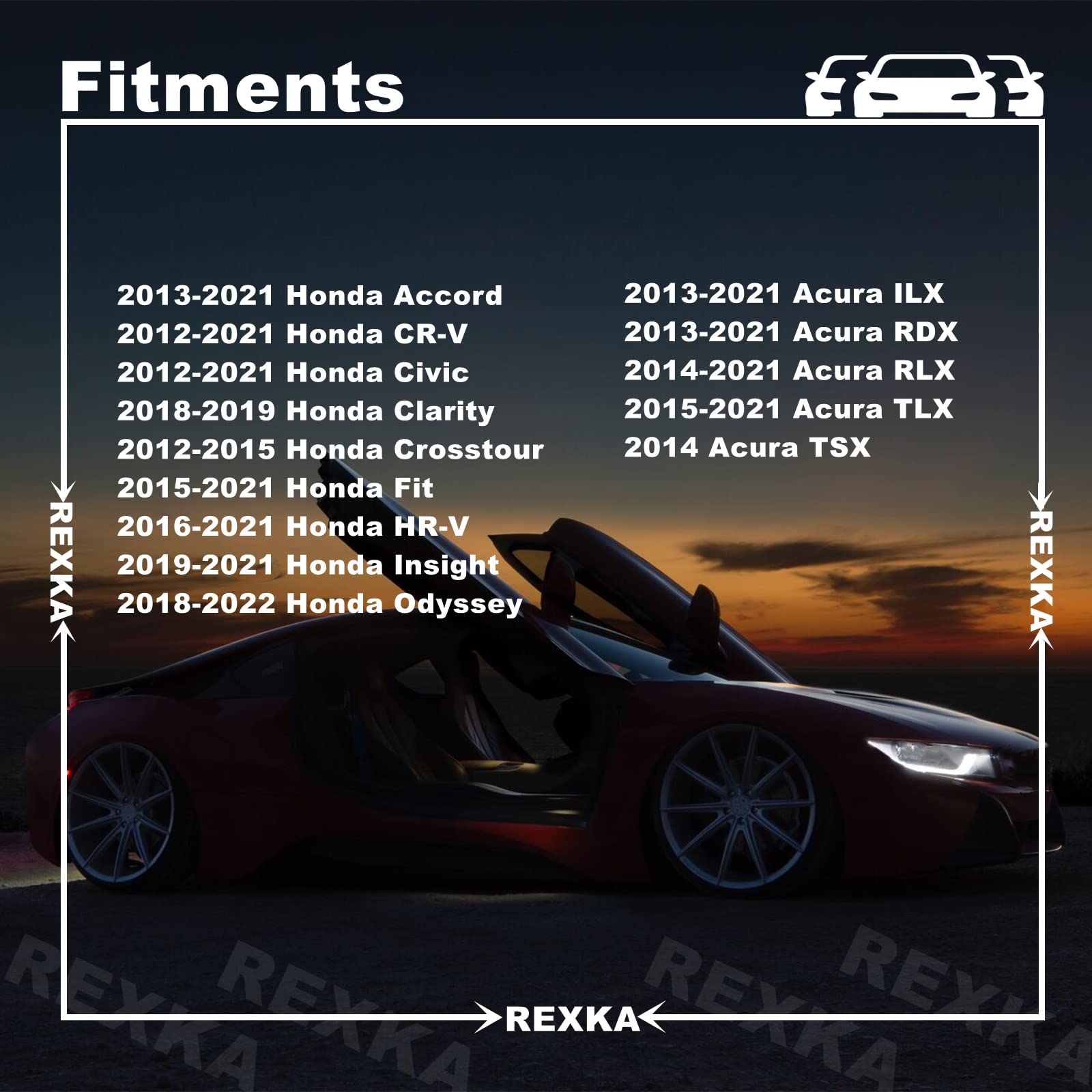 Rexka 20Pcs Front Fender Liner Retainer Clip 91501-Tr0-003 For Honda Acura Accord Civic Clarity Crosstour Cr-V Fit Odyssey Ilx M