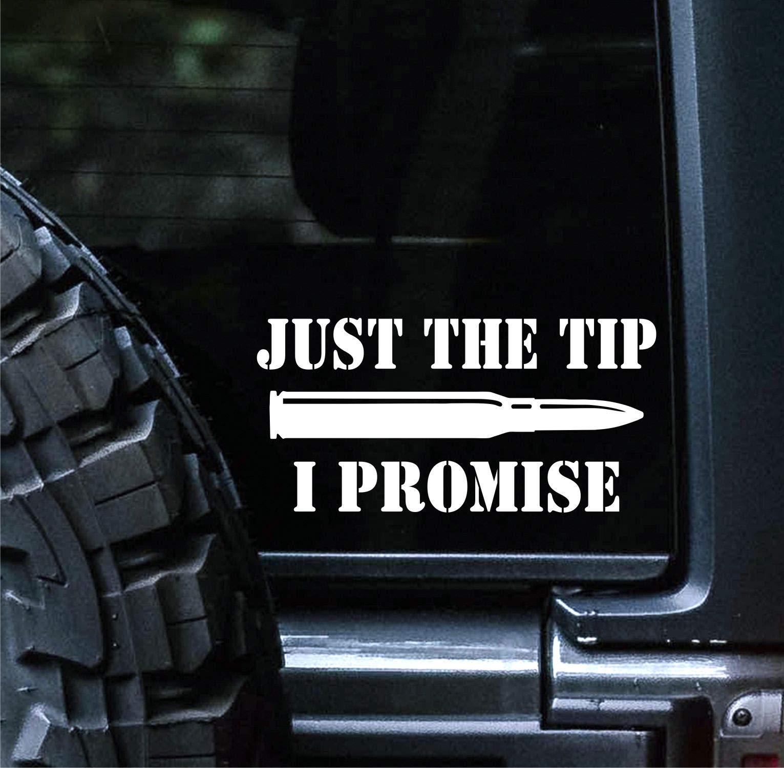 Sunset Graphics & Decals Just The Tip I Promise Decal Vinyl Car Sticker Constitution | Cars Trucks Vans Walls Laptop | White | 6