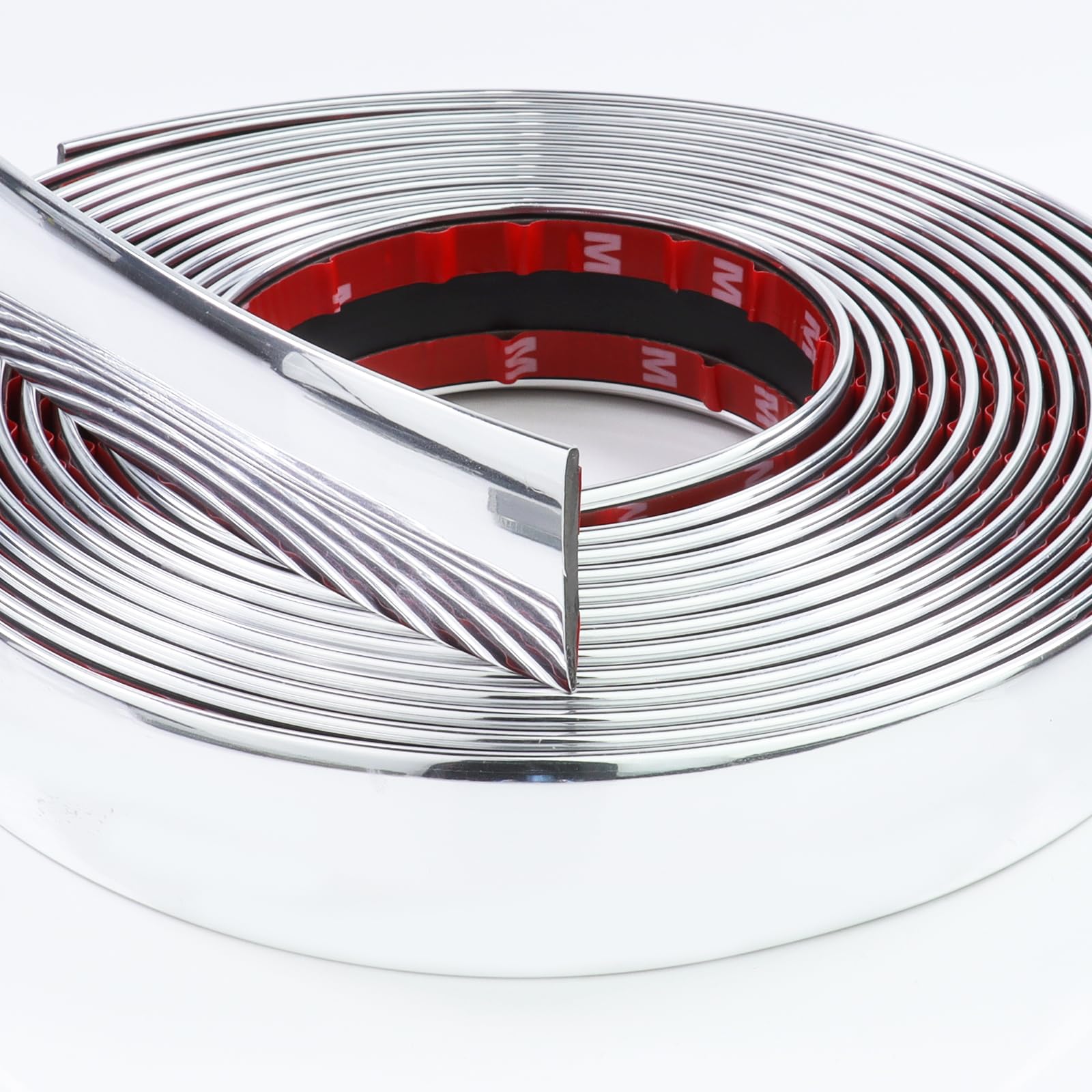 25Ft Automotive Chrome Trim Molding 1-3/16''(30Mm) Wide Universal Car Side Moulding Trim(Self Adhesive) Uv Protected Scratch-Pro