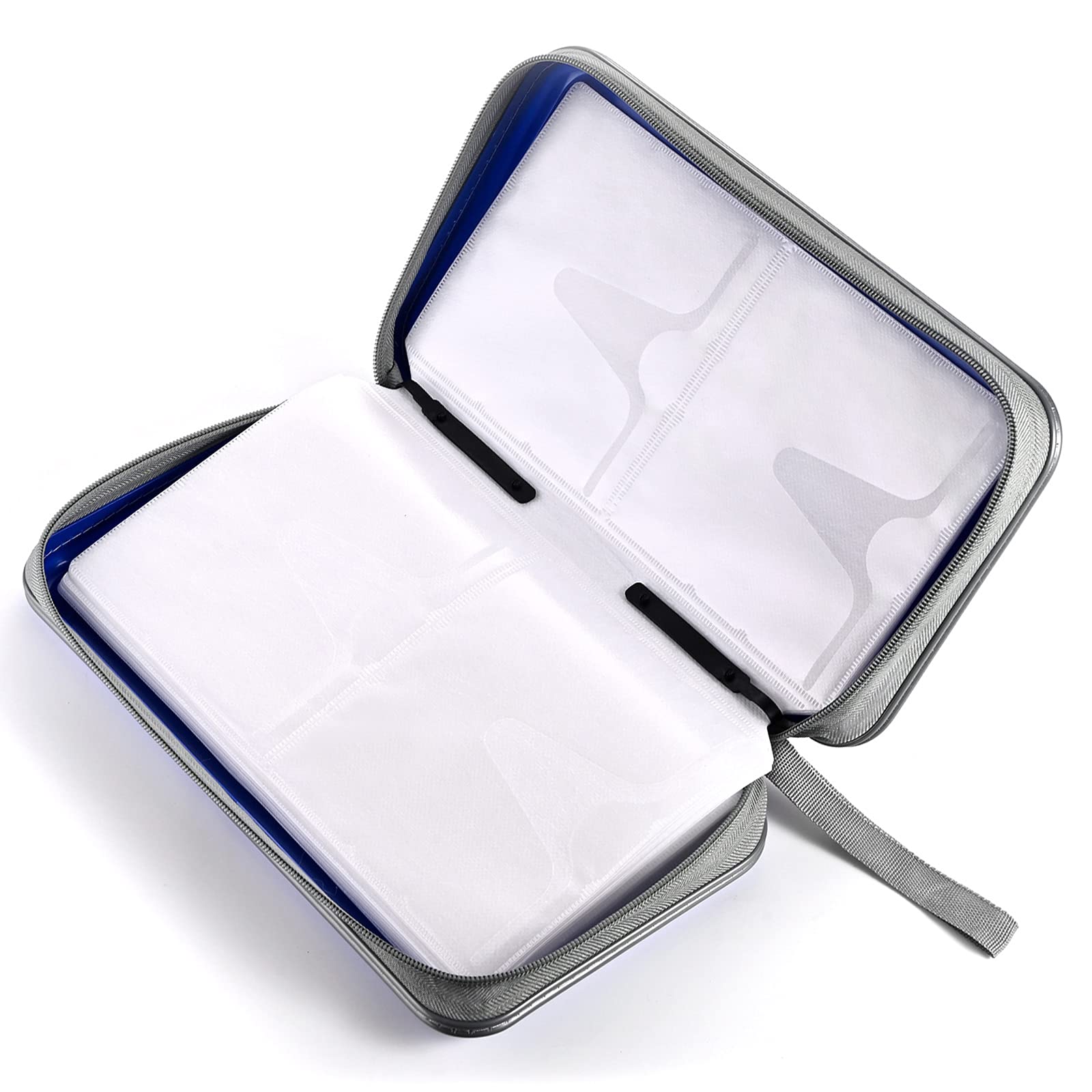 Liovode Dvd Case, 96 Capacity Cd Case Portable Cd Case Holder Storage Hard Plastic Dvd Cd Wallet Holder Organizer For Car(Blue)