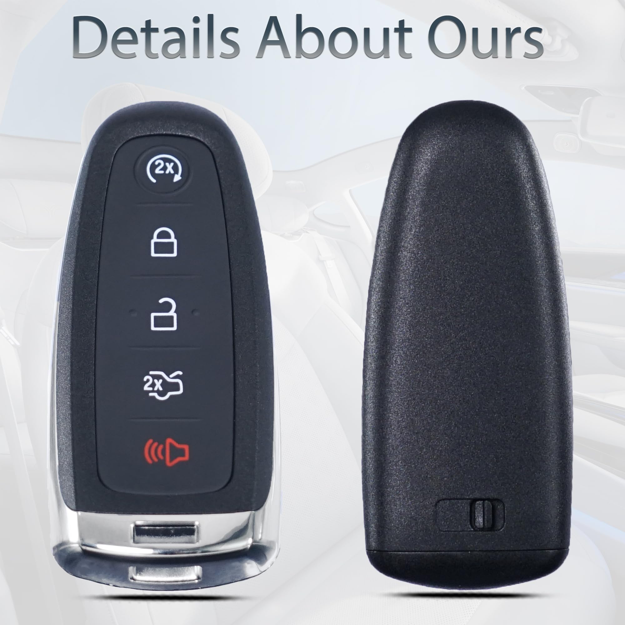 Supaland Key Fob Shell Case Replacement Fits For Ford Edge Explorer Focus Taurus Flex Expedition Lincoln Mks Mkt Mkx Navigator 2